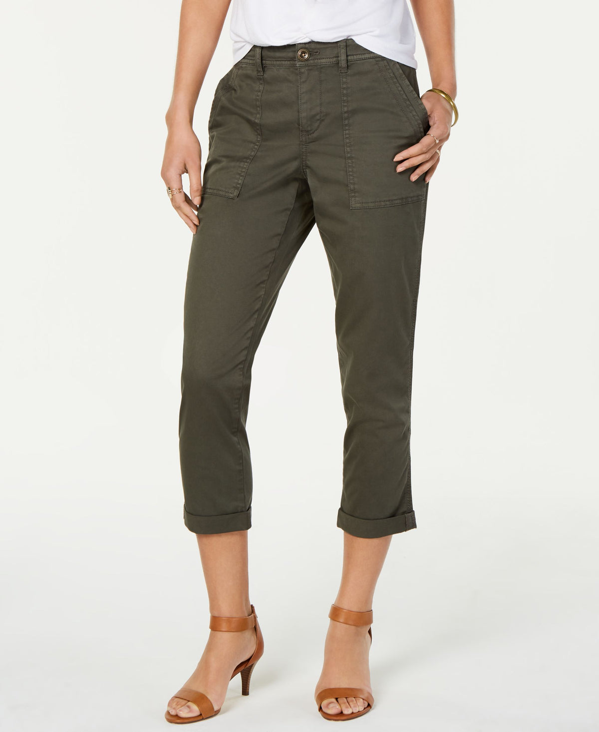 Cuffed Capri Pants