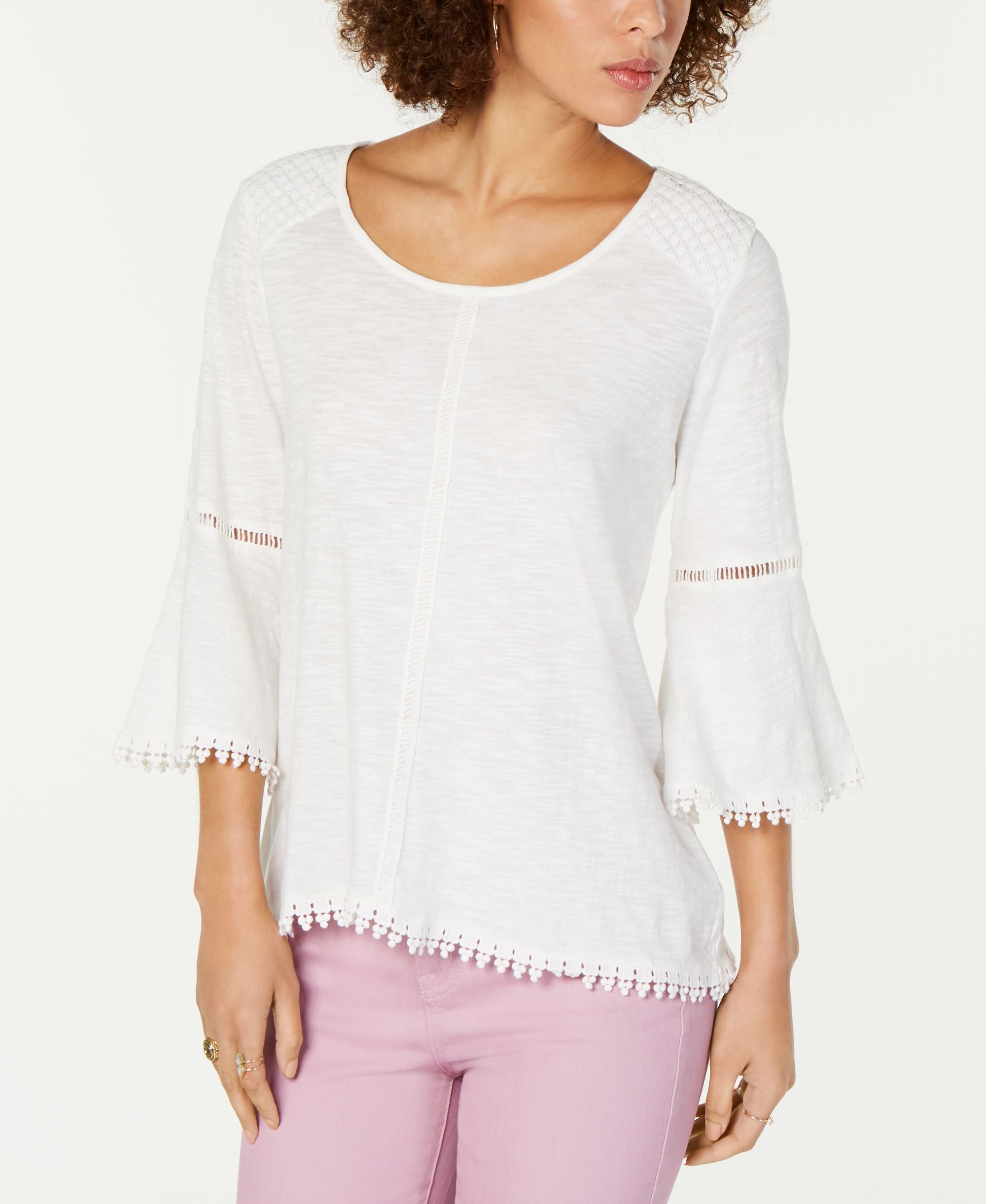 Crochet-Trim Swing Top