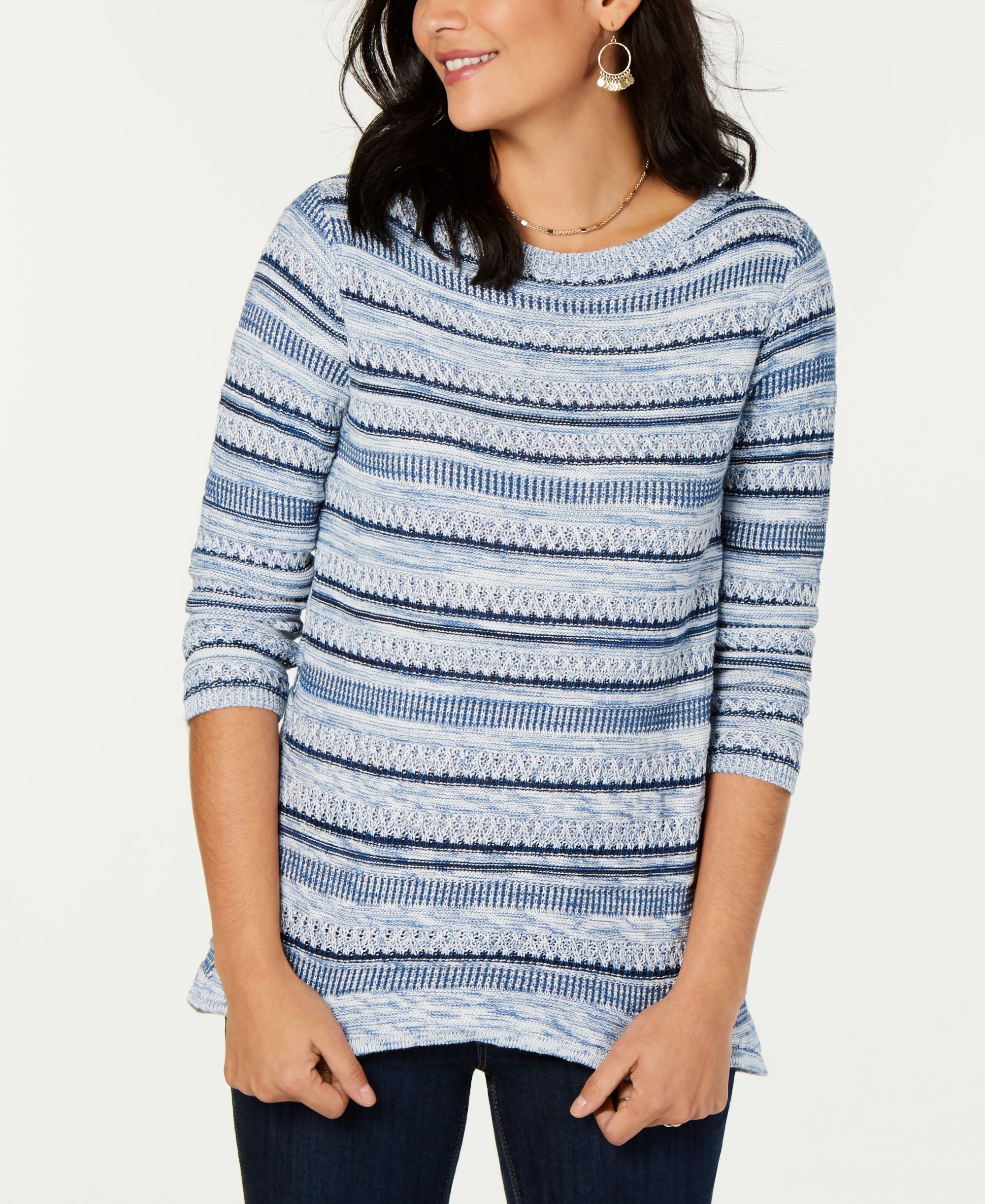 Style & Co Striped Sweater