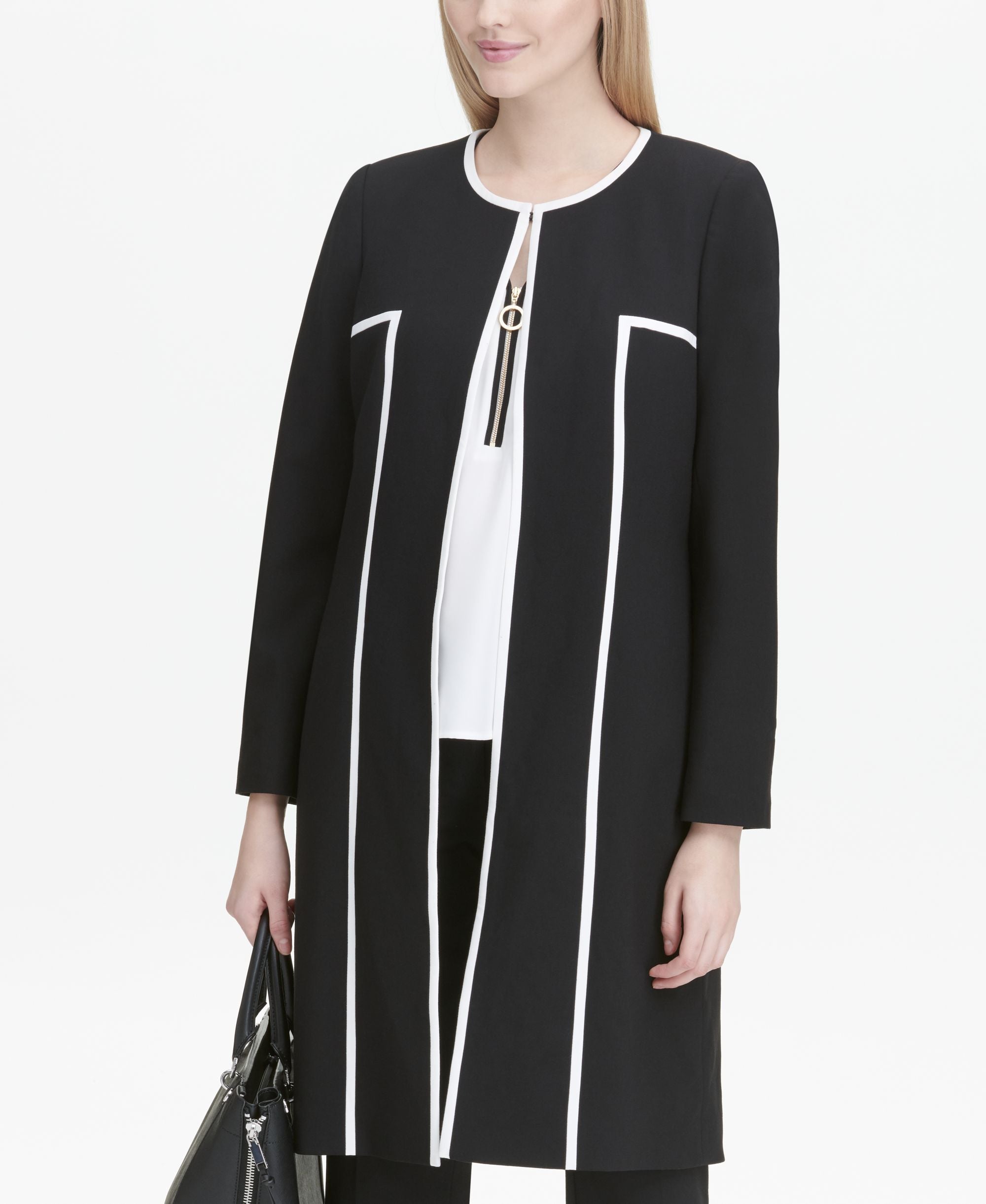 Calvin Klein Piped Flyaway Topper Jacket