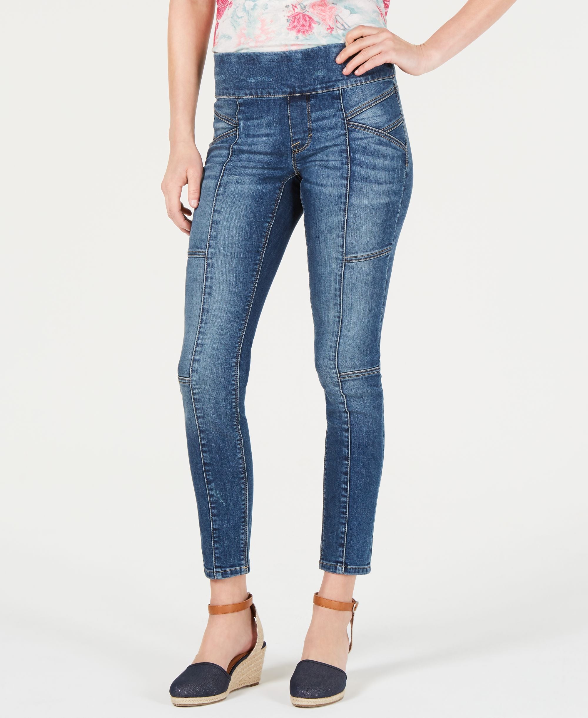 Style & Co Seam Front Pull On Jeans