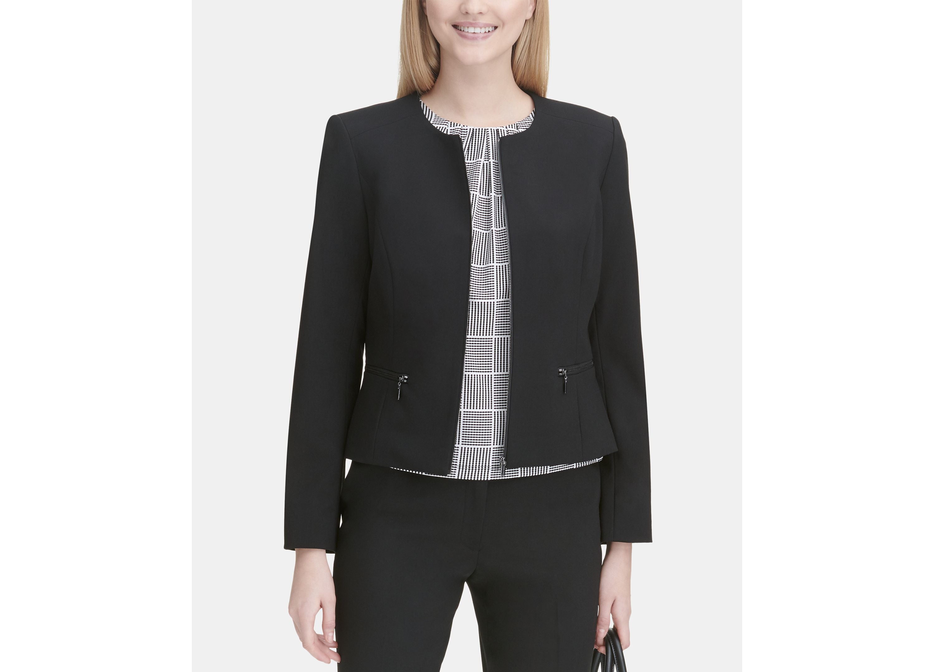 Collarless Blazer