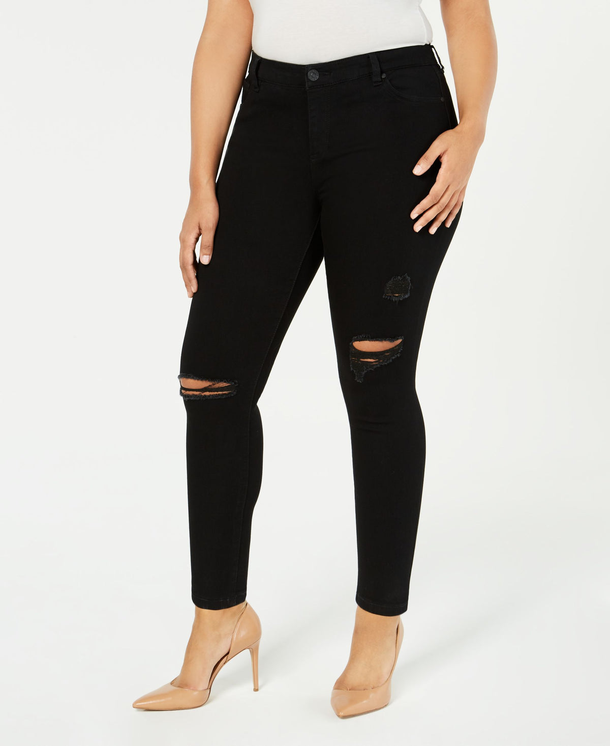 Celebrity Pink Trendy Plus Size Infinite Stretch Overdyed Jeans