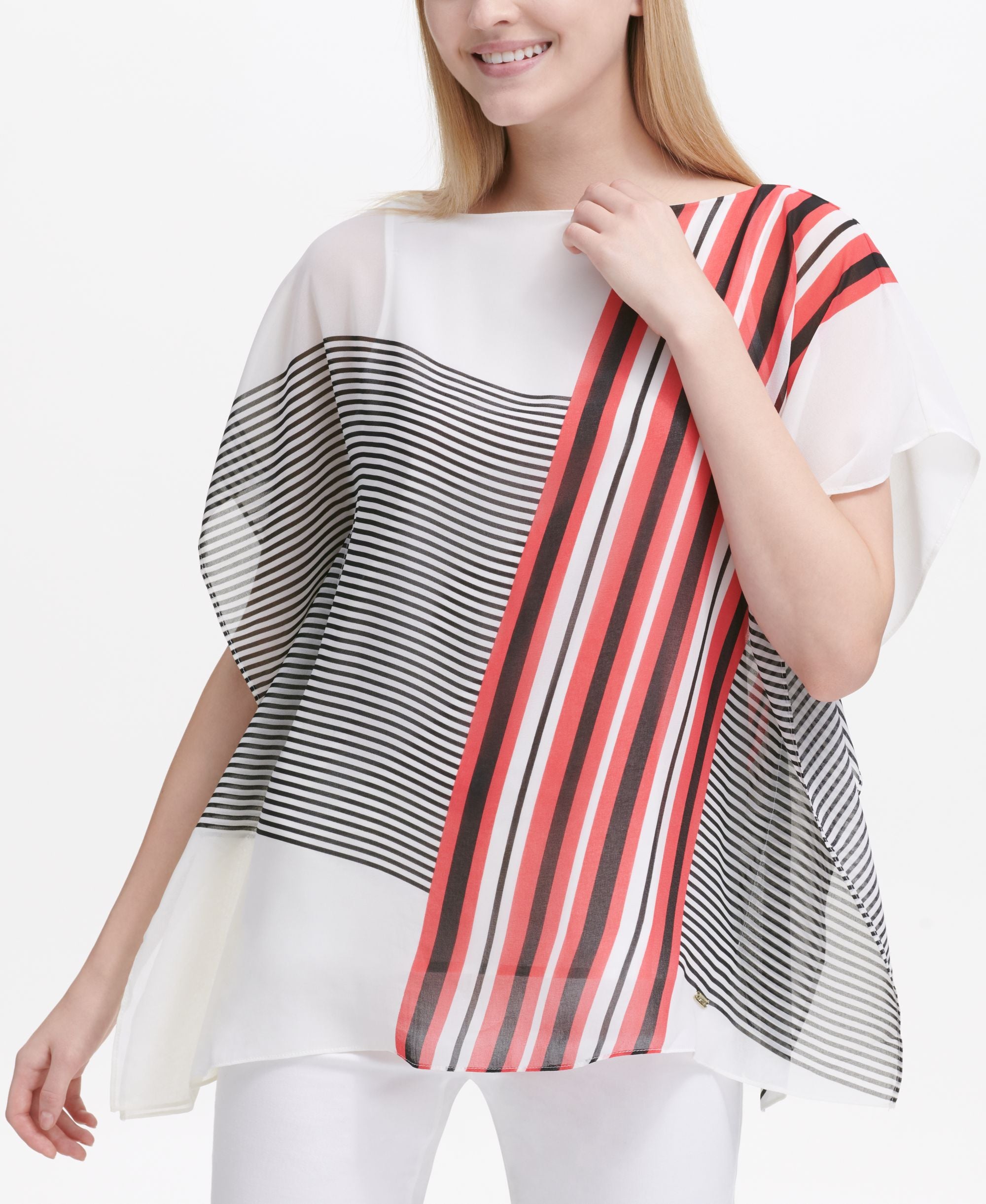 Calvin Klein Mixed Stripe Kaftan Top
