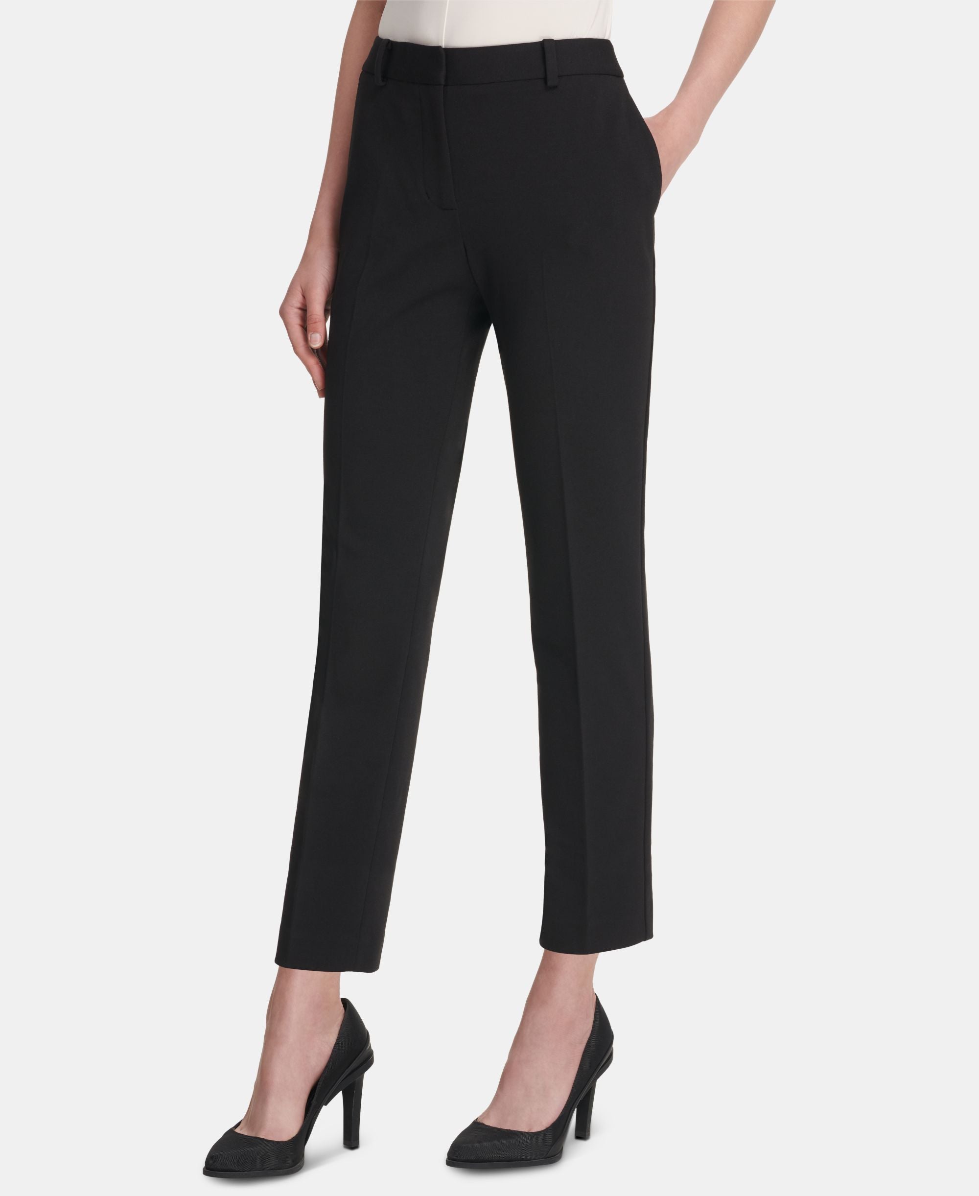 DKNY Fixed Waist Skinny Ponte Pants