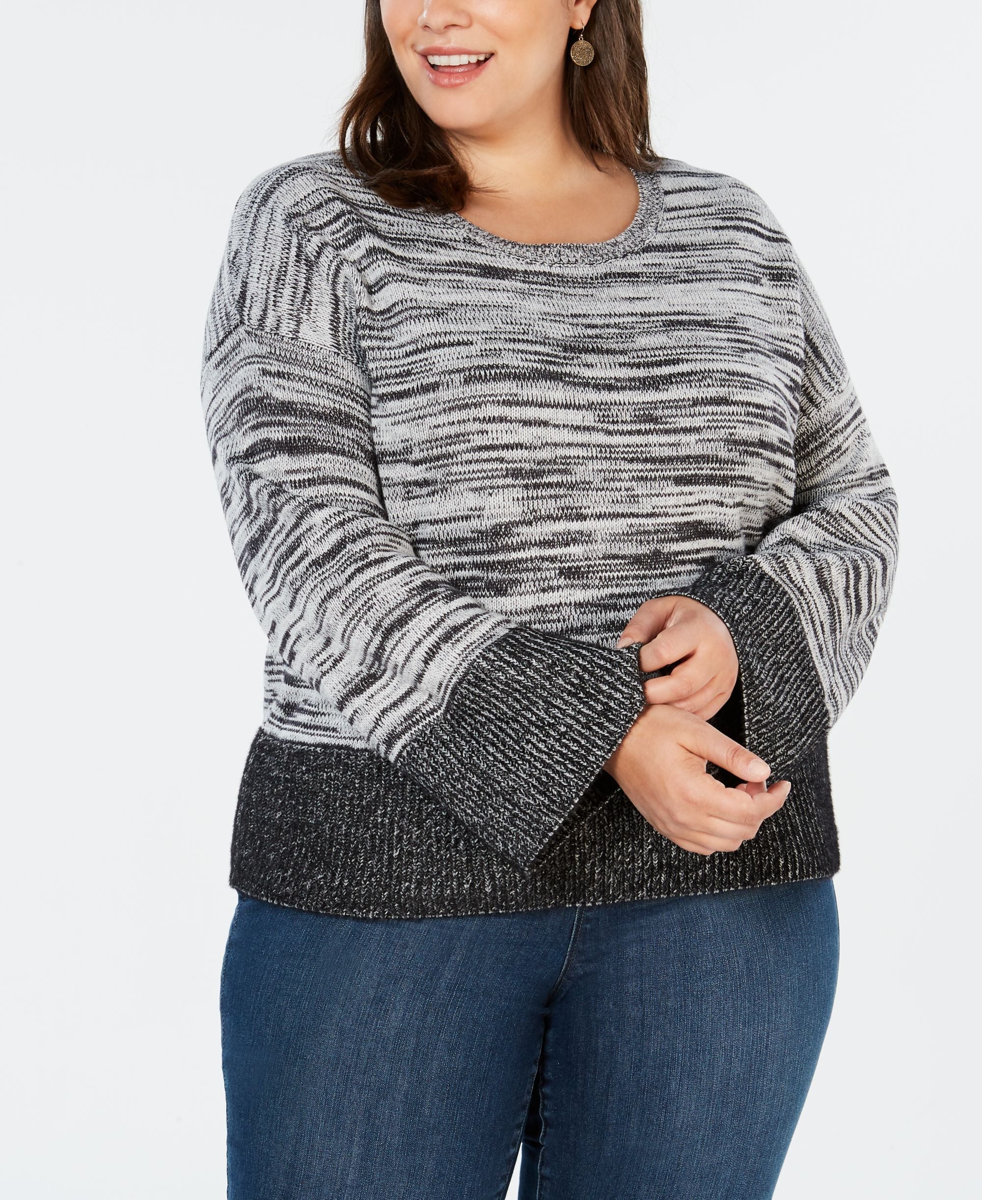 Plus Size Boxy Colorblock Pullover