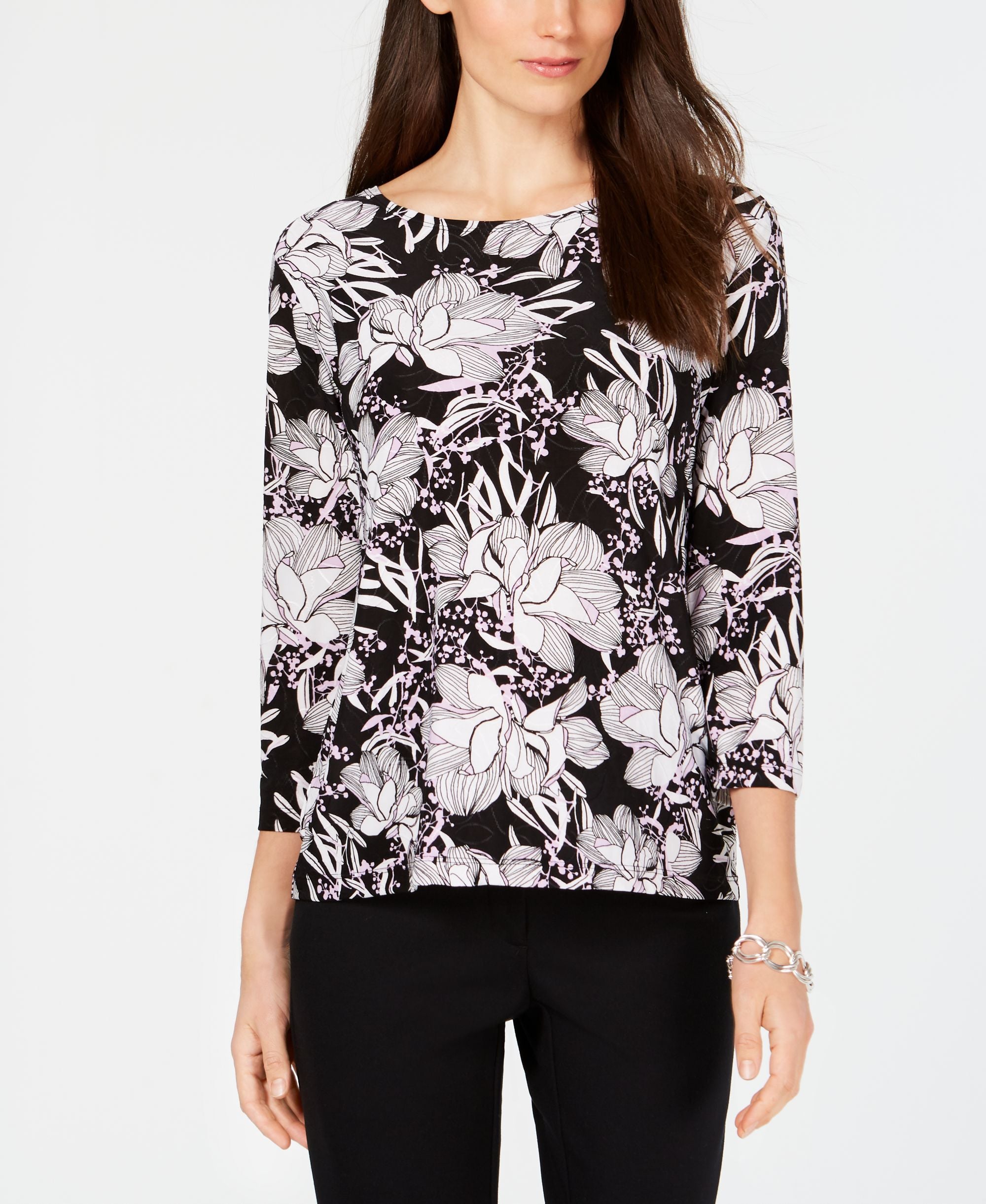 Printed Stretch Top