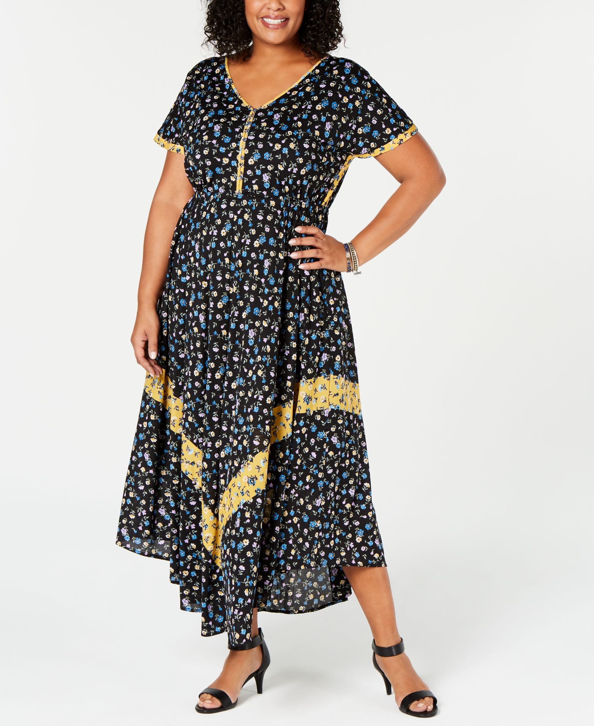 Style & Co Plus Size Floral Print Maxi Dress