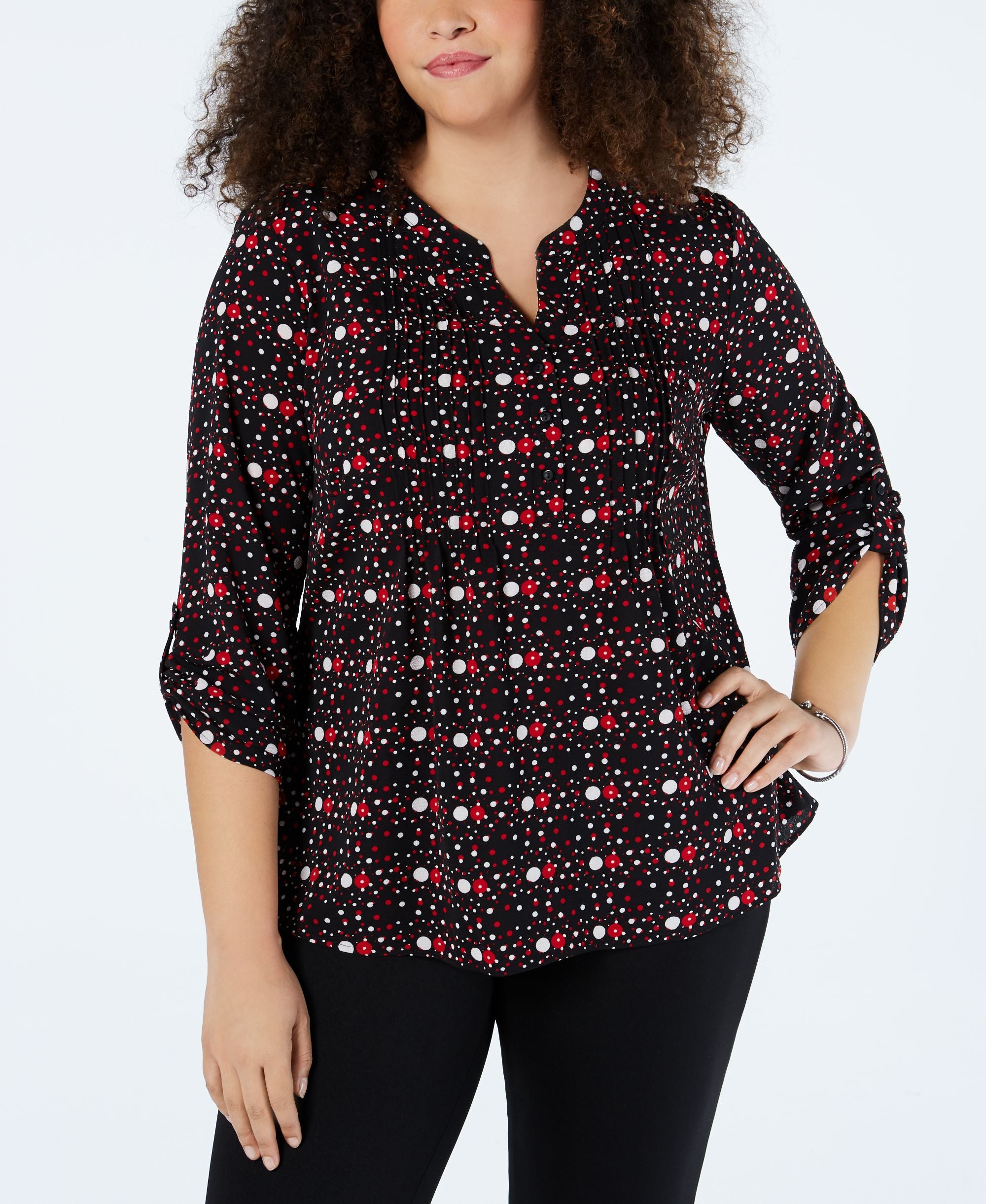 NY Collection Plus Size Printed Shirt