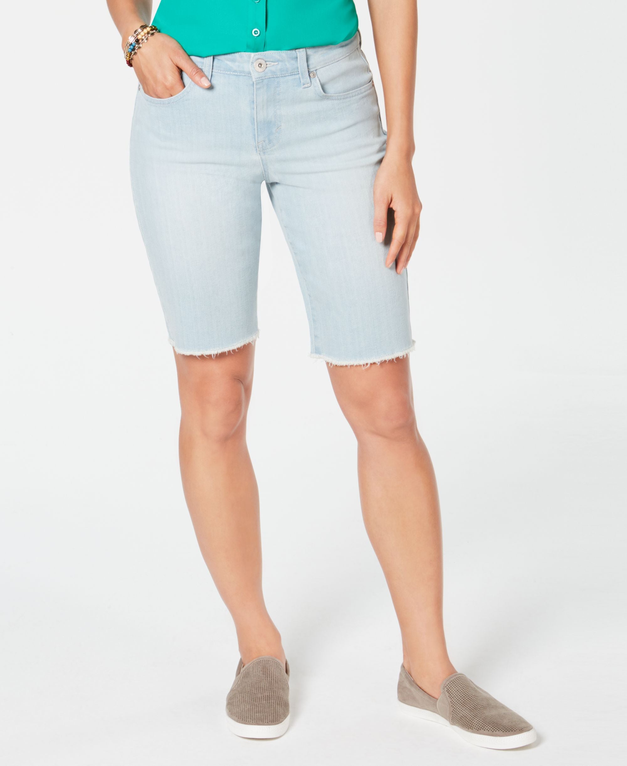 Style & Co Petite Raw Hem Bermuda Shorts