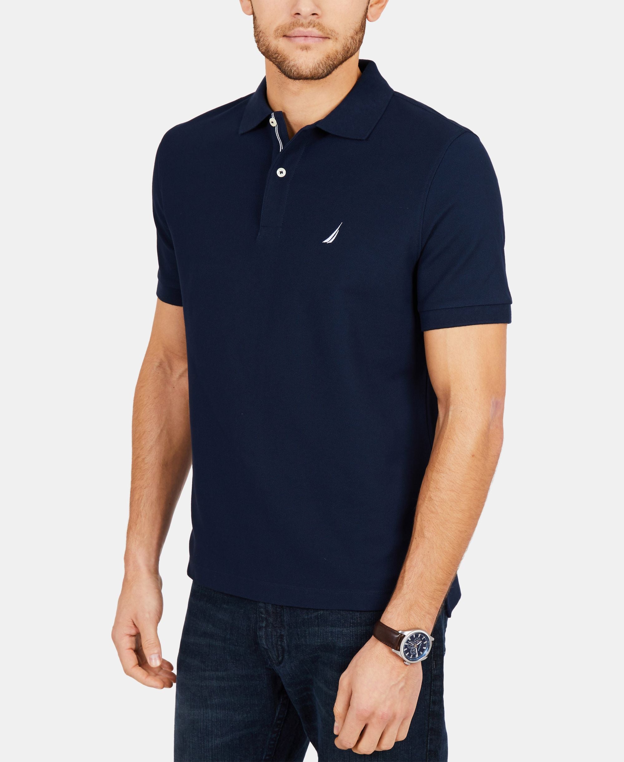 Nautica Mens Sustainably Crafted Deck Polo Shirt