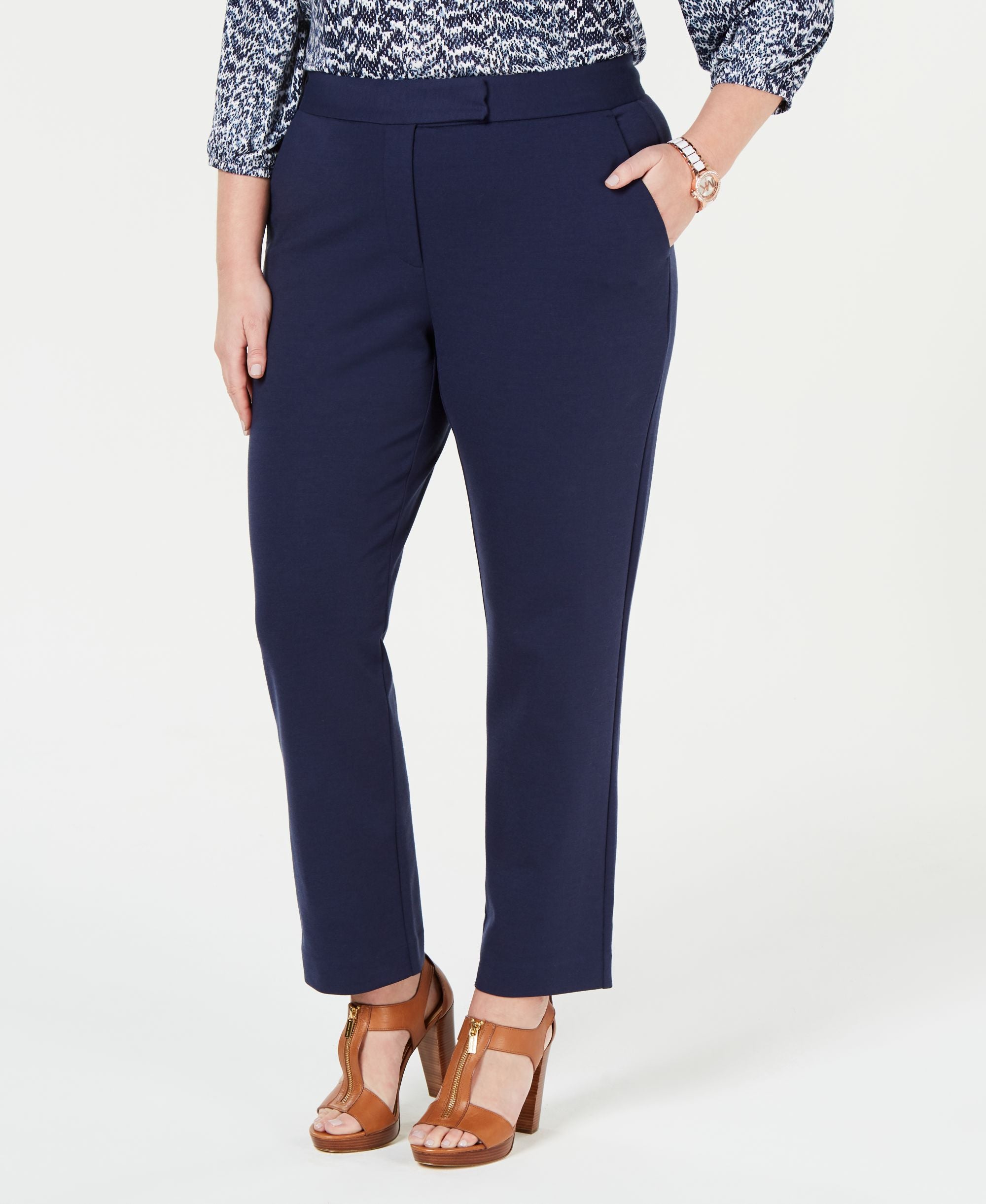 Michael Michael Kors Plus Size Ponte Slim Pants