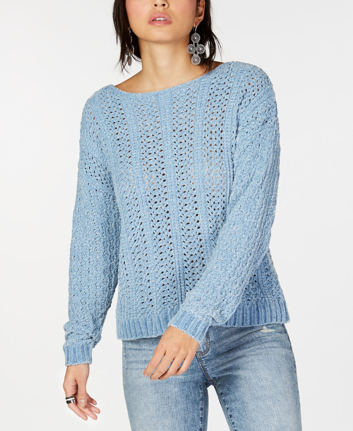 INC Cable-Knit Chenille Sweater