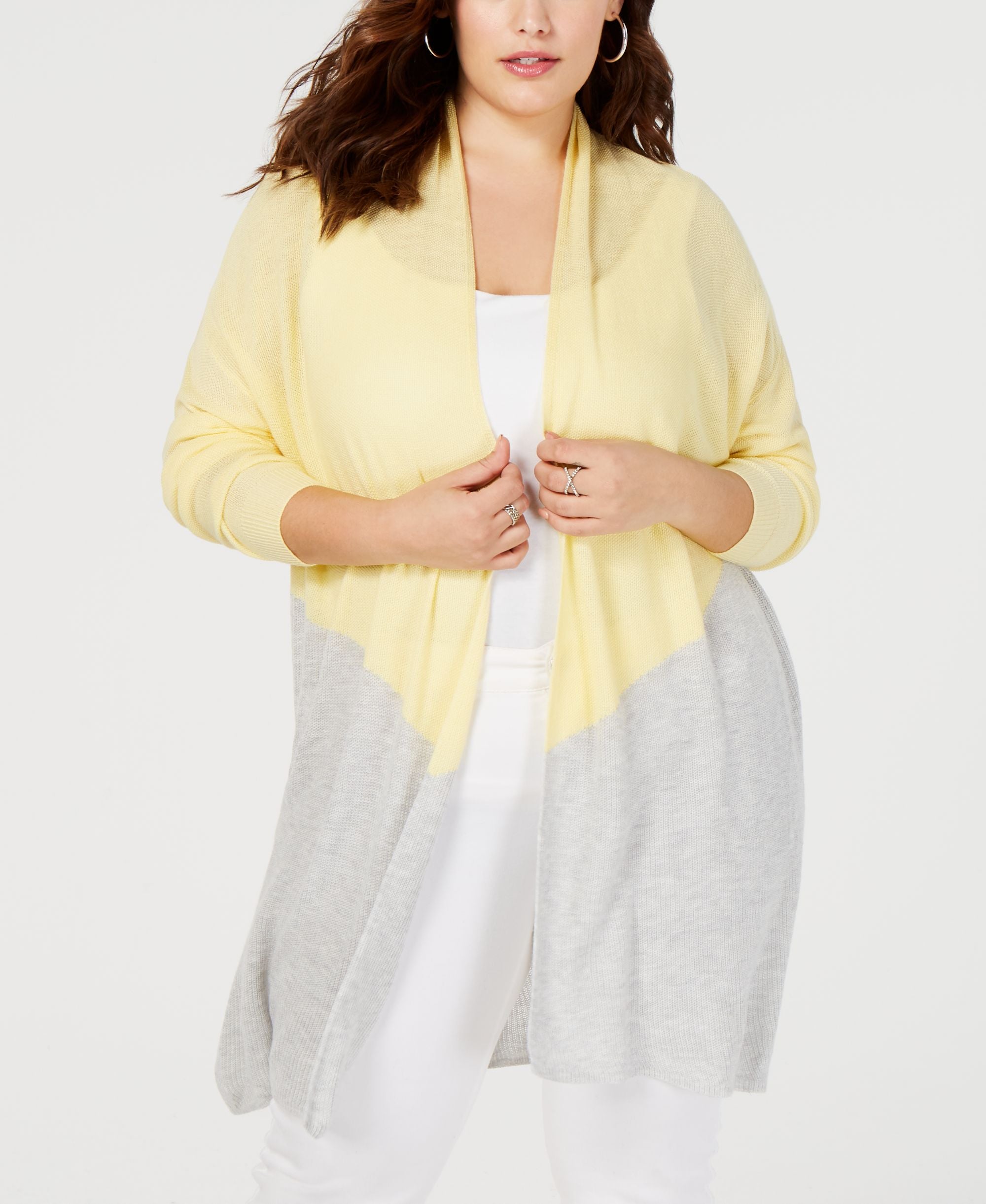 Plus Size Colorblocked Completer Sweater