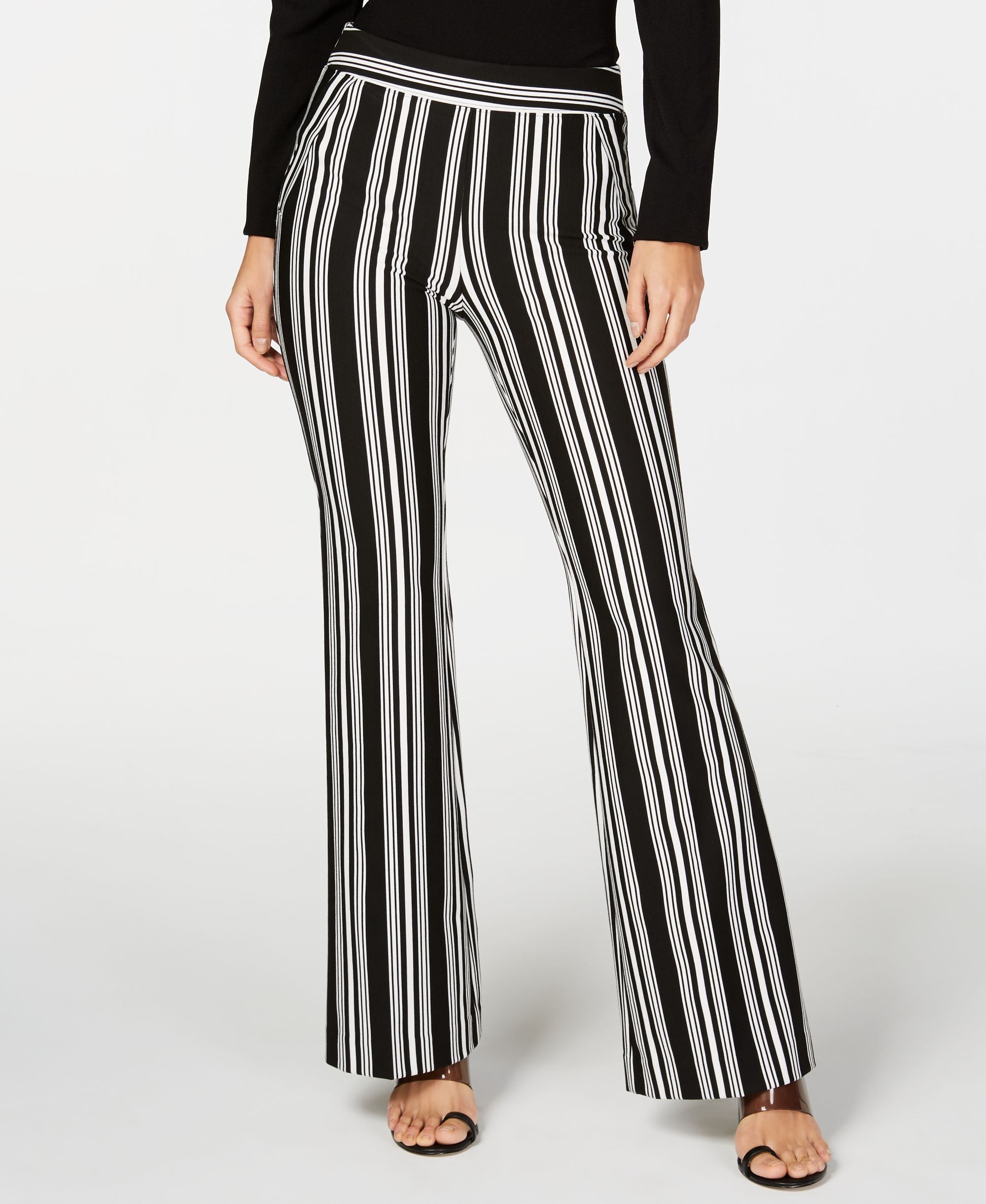 Striped Bootcut Pants