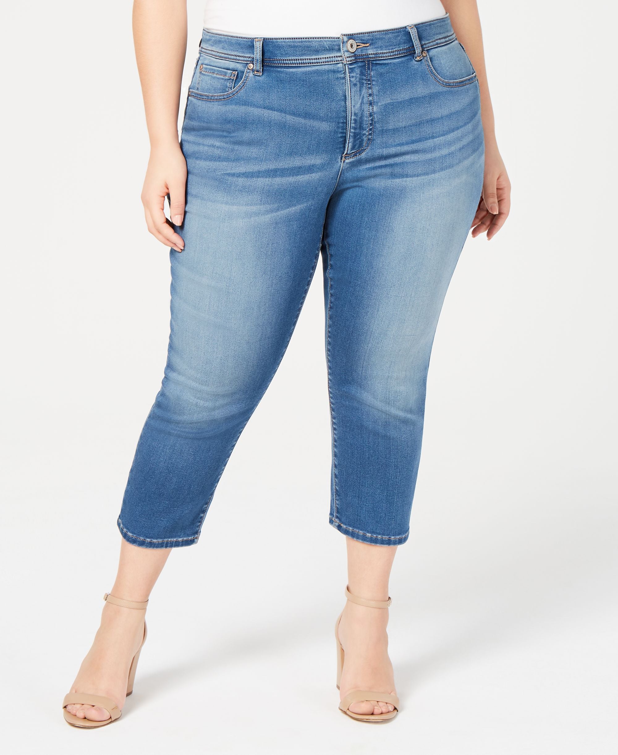 Petite Plus Size Incfinity Cropped Skinny Jeans