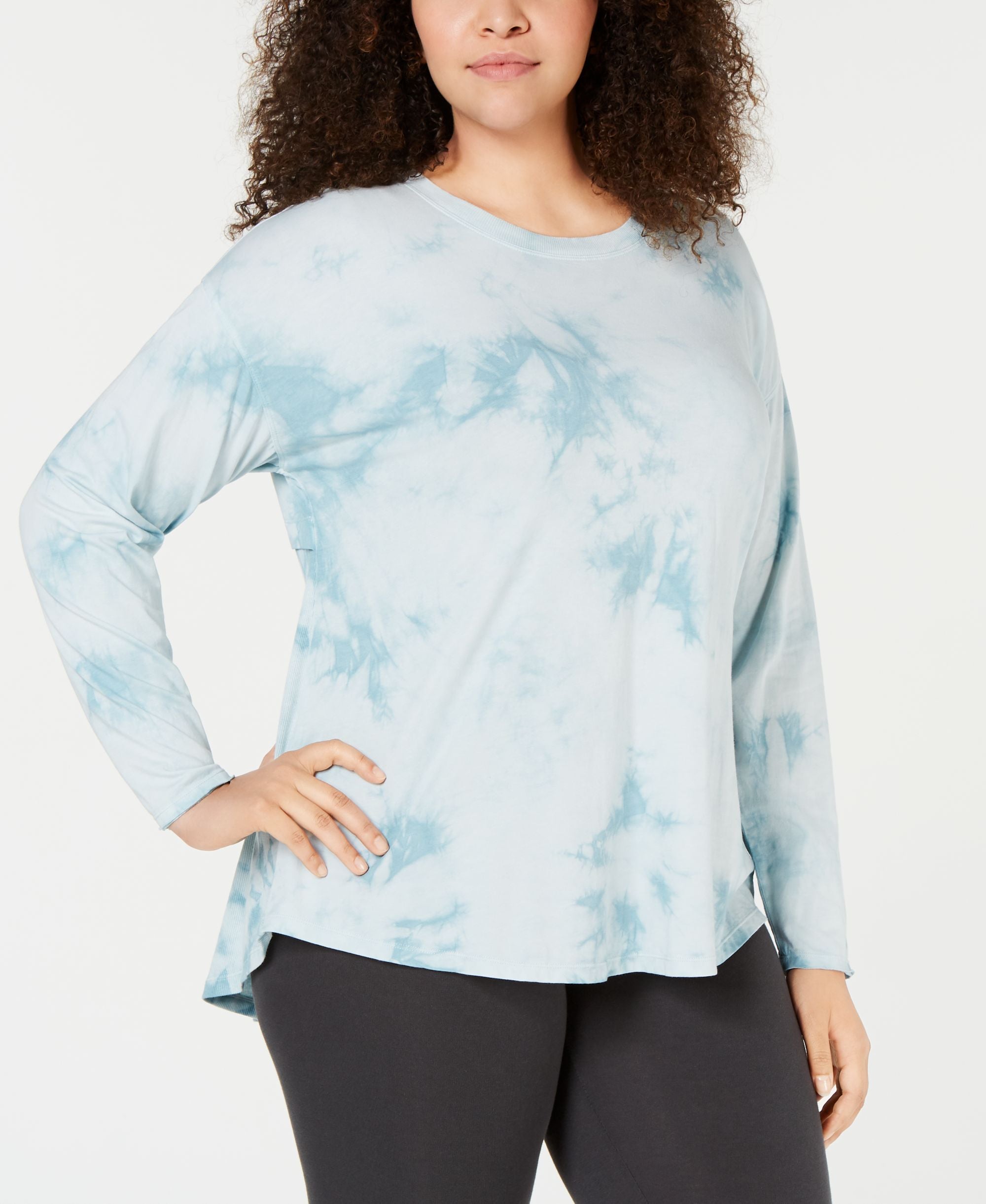 Calvin Klein Performance Plus Size Tie Dyed Drop Shoulder T-Shirt