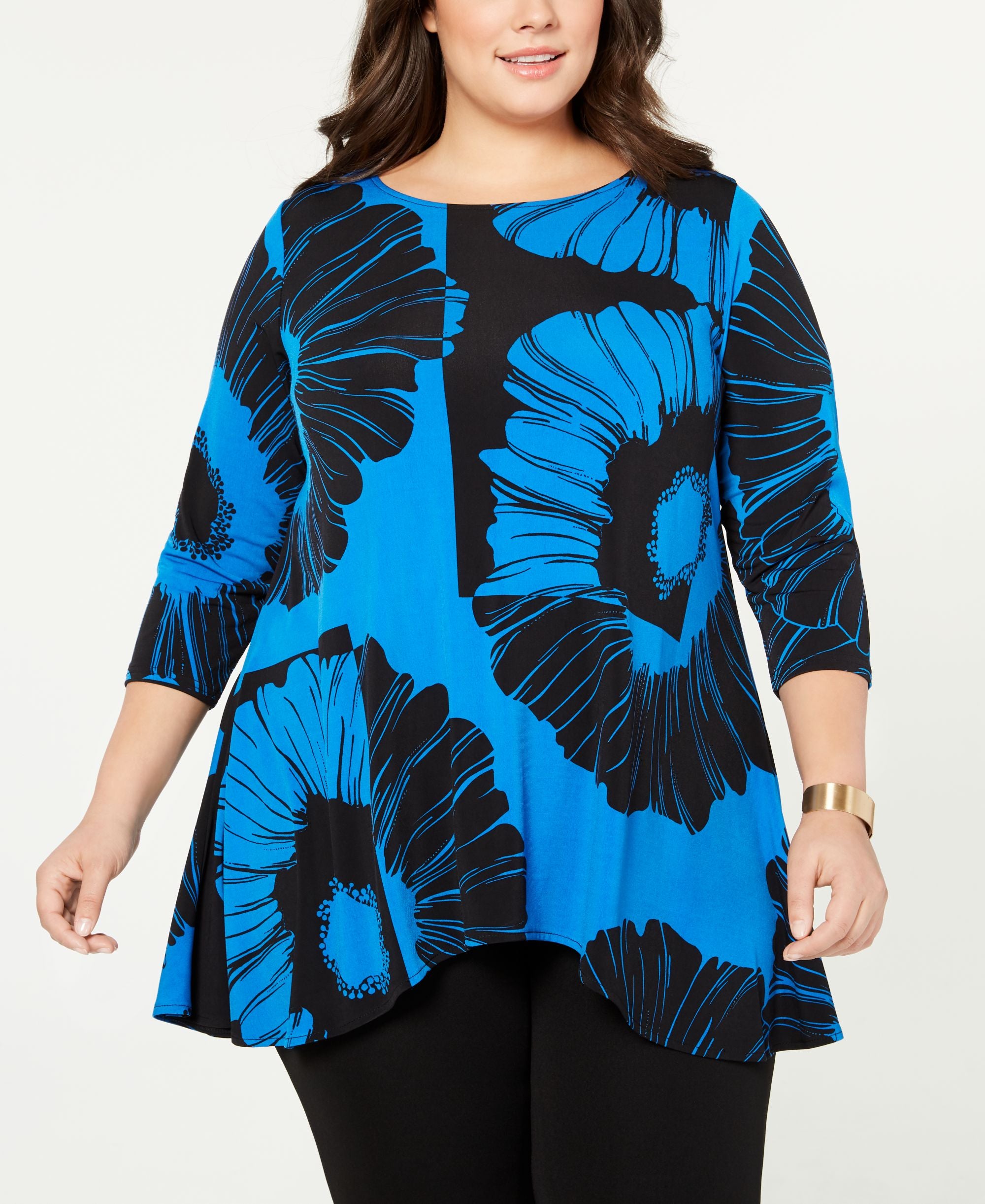 Alfani Plus Printed High Low Tunic