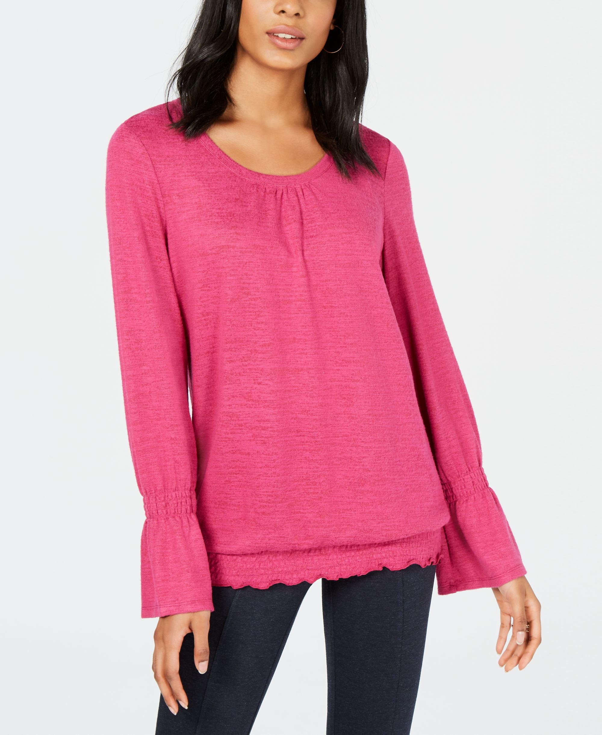 Smocked-Hem Top