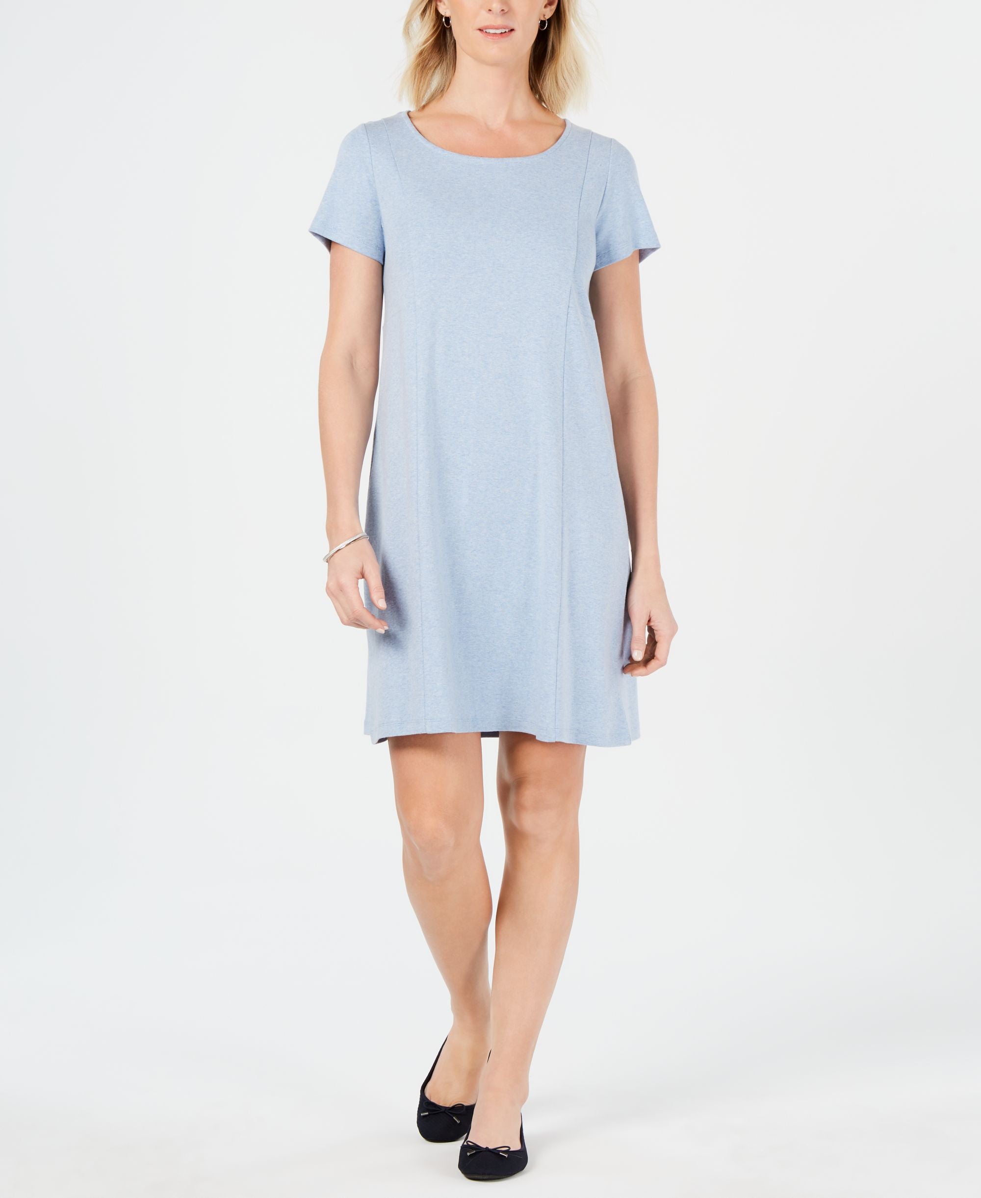 Karen Scott Cotton Seam Front Dress
