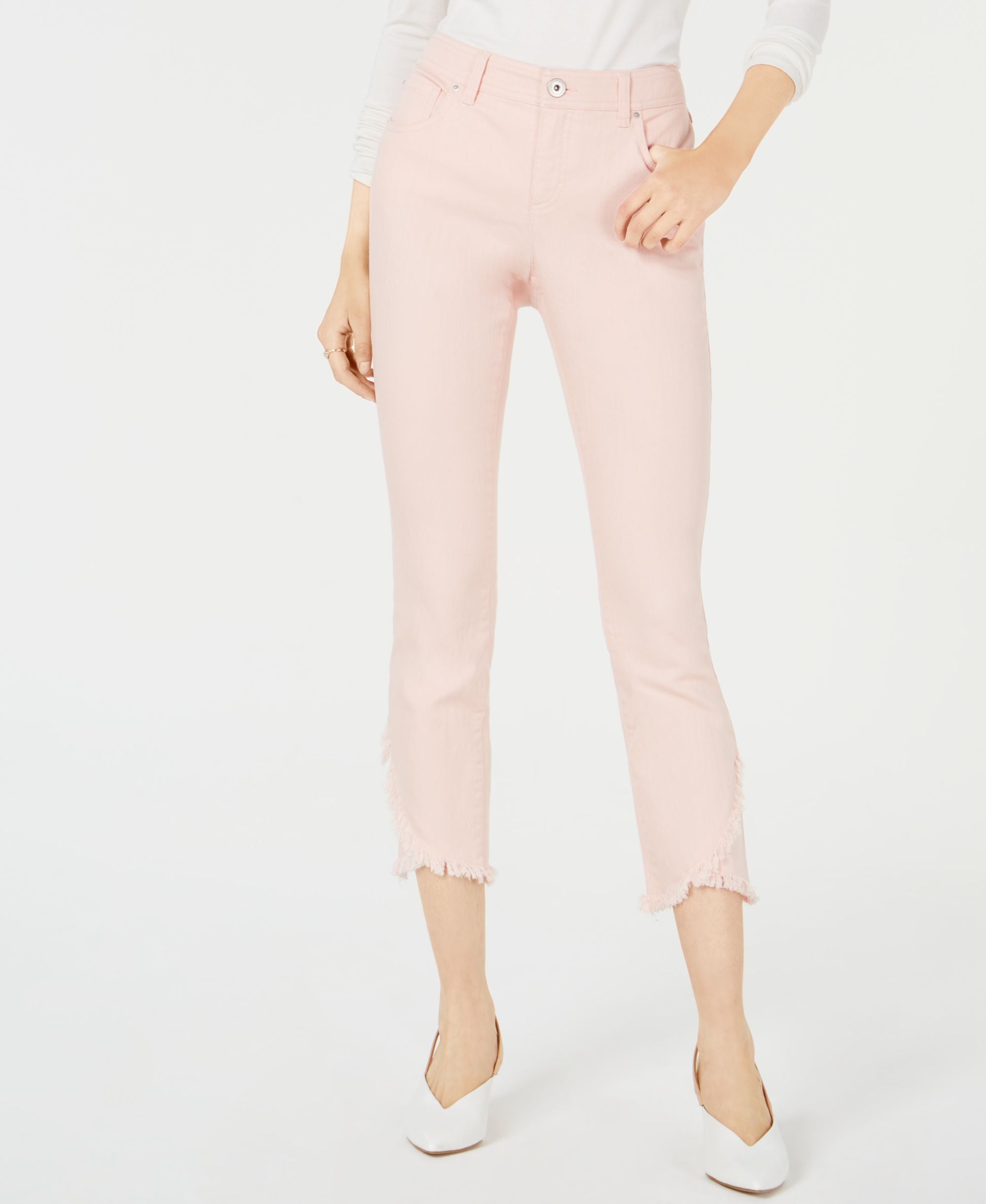 Curvy Tulip Hem Skinny Ankle Jeans