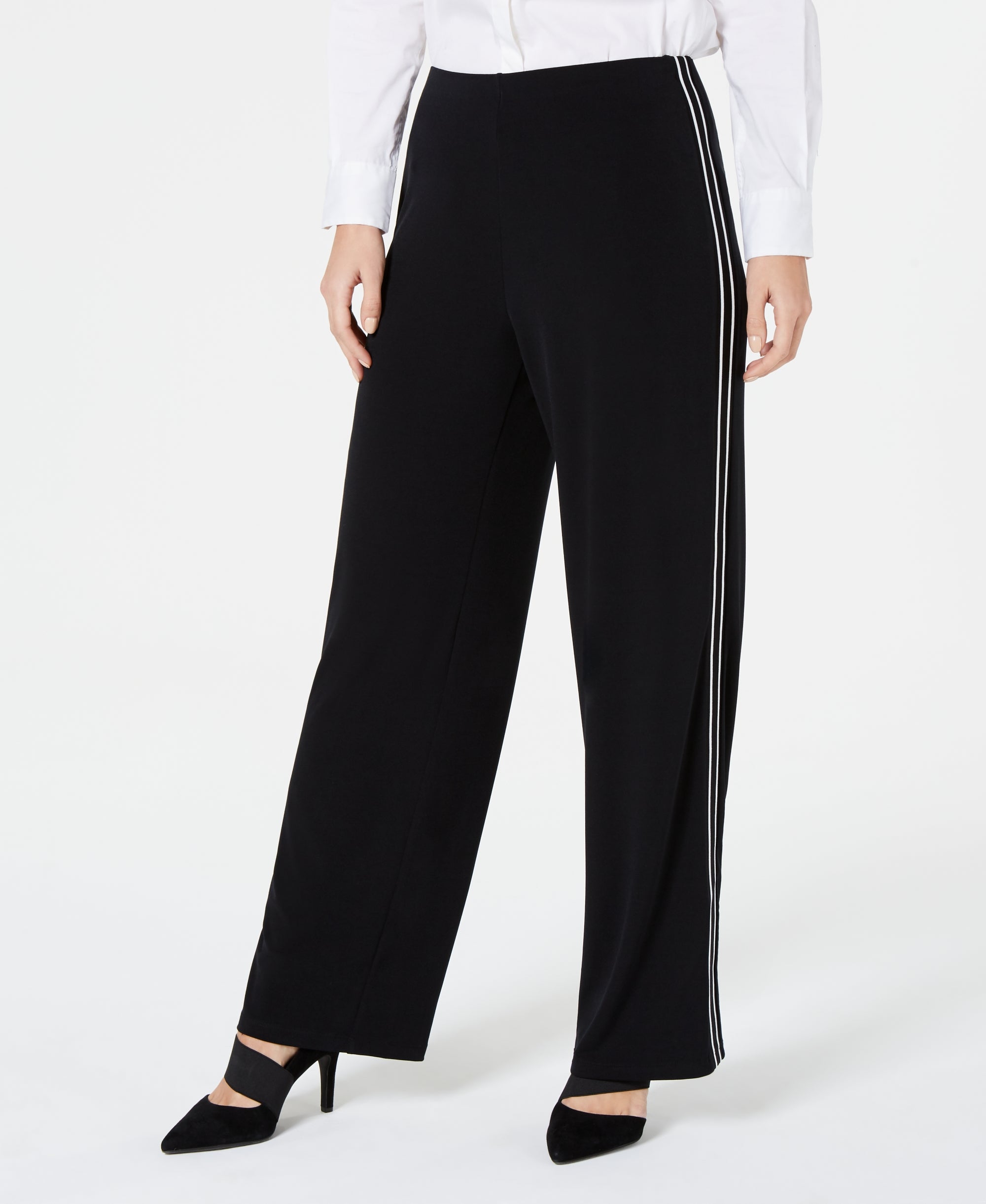 Petite Varsity-Striped Pants