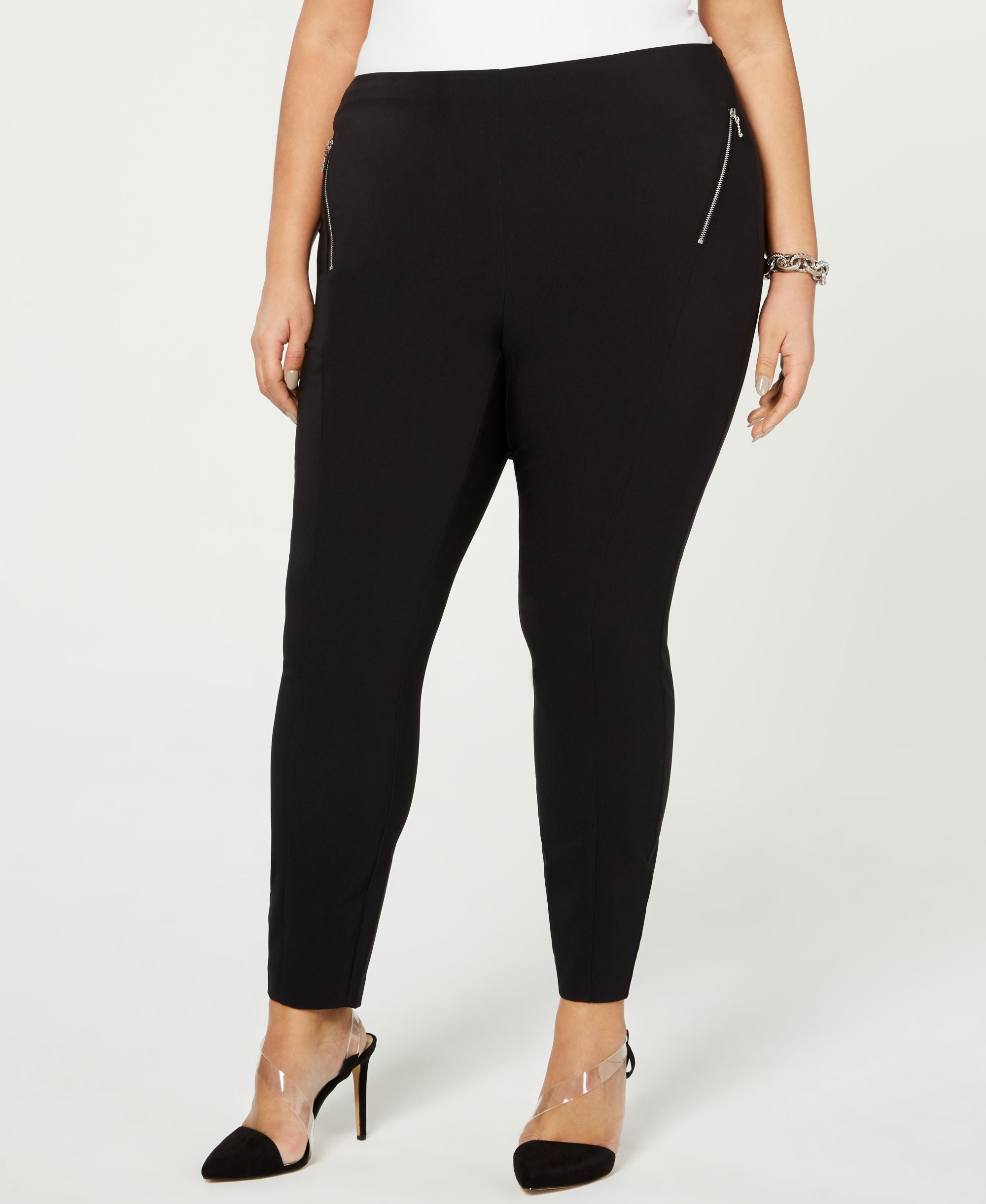 Plus Petite Plus Size Skinny Ponte Knit Pants