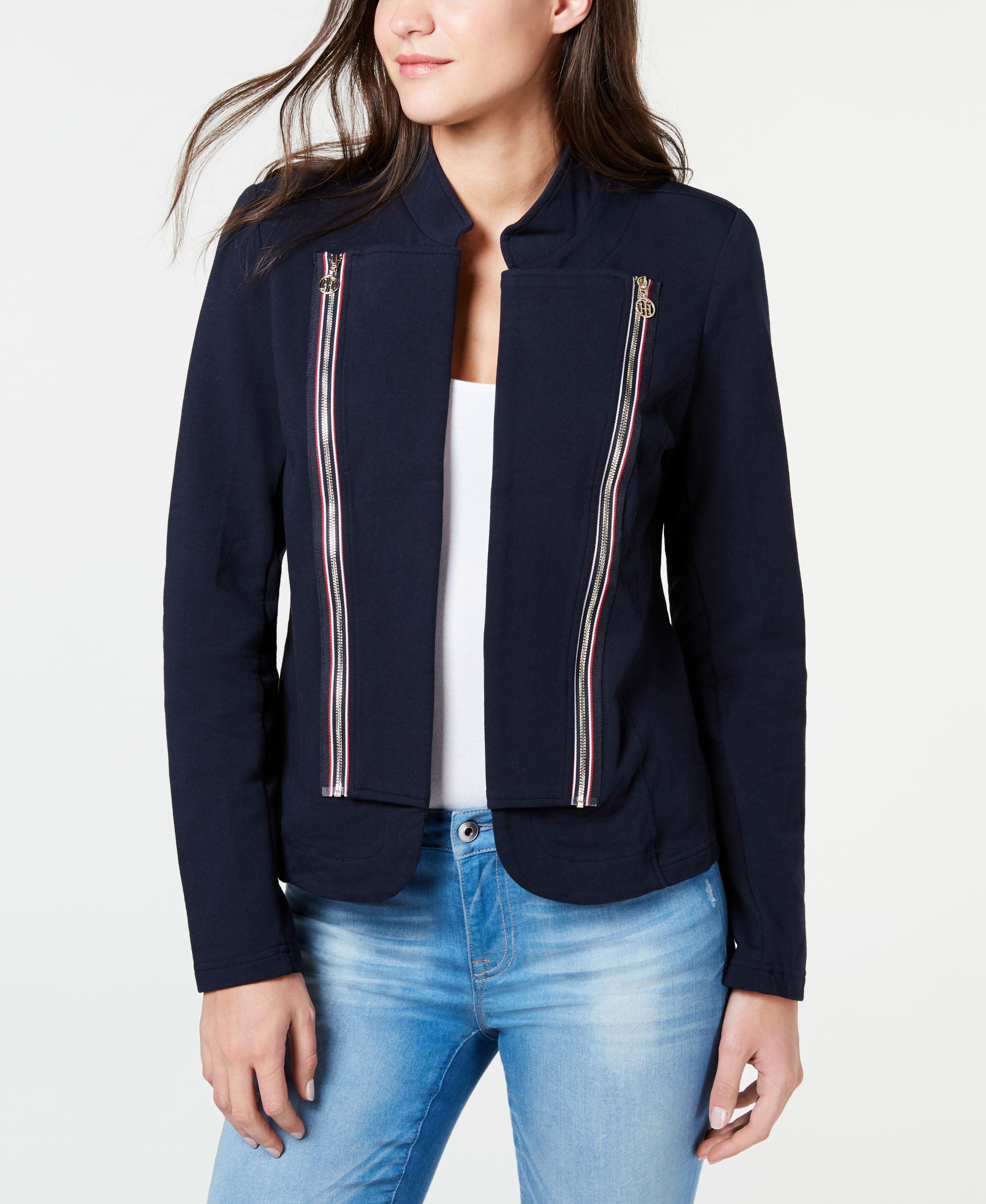 Tommy Hilfiger Band Collar French Terry Jacket
