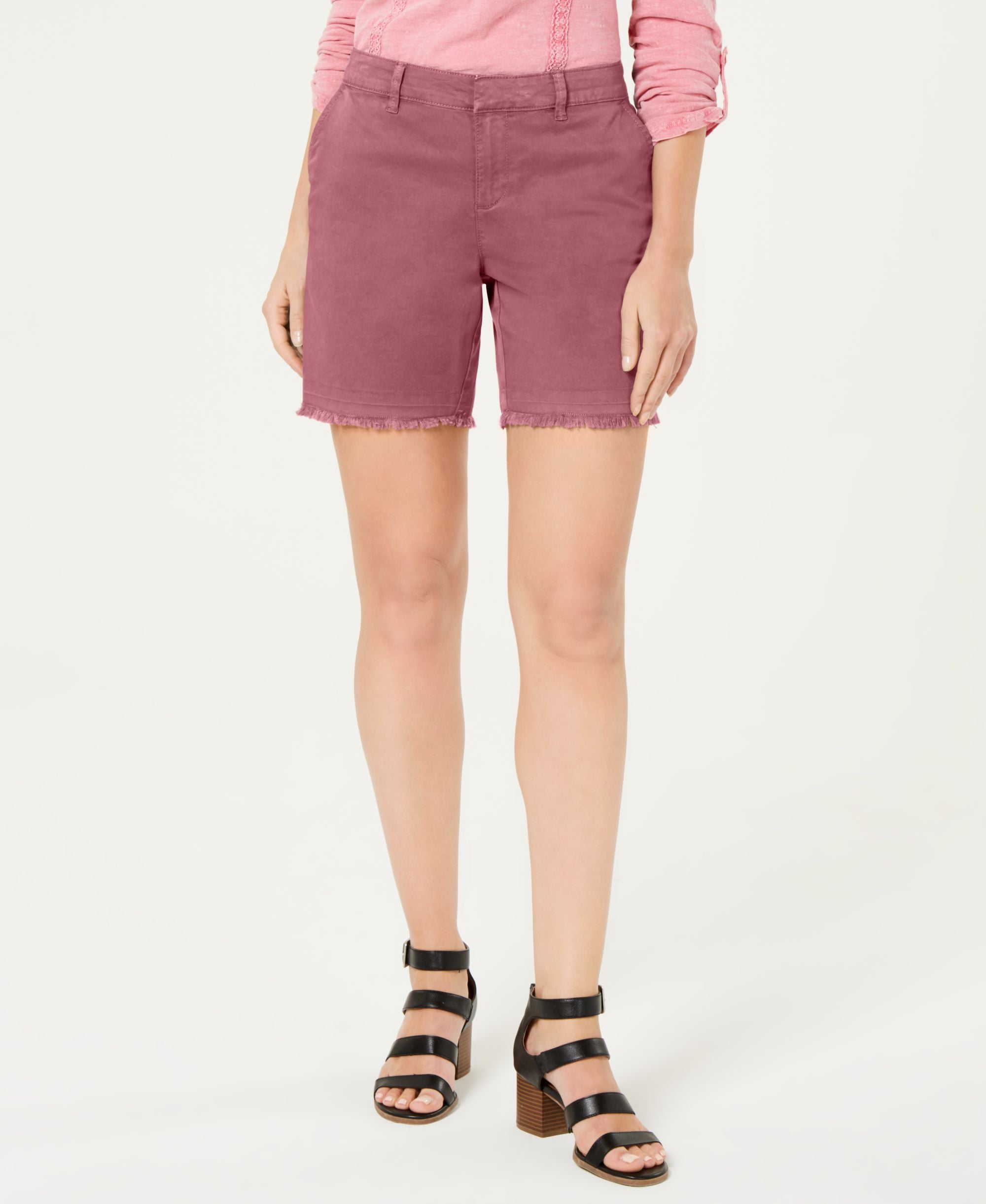 Petite Released-Hem Chino Shorts