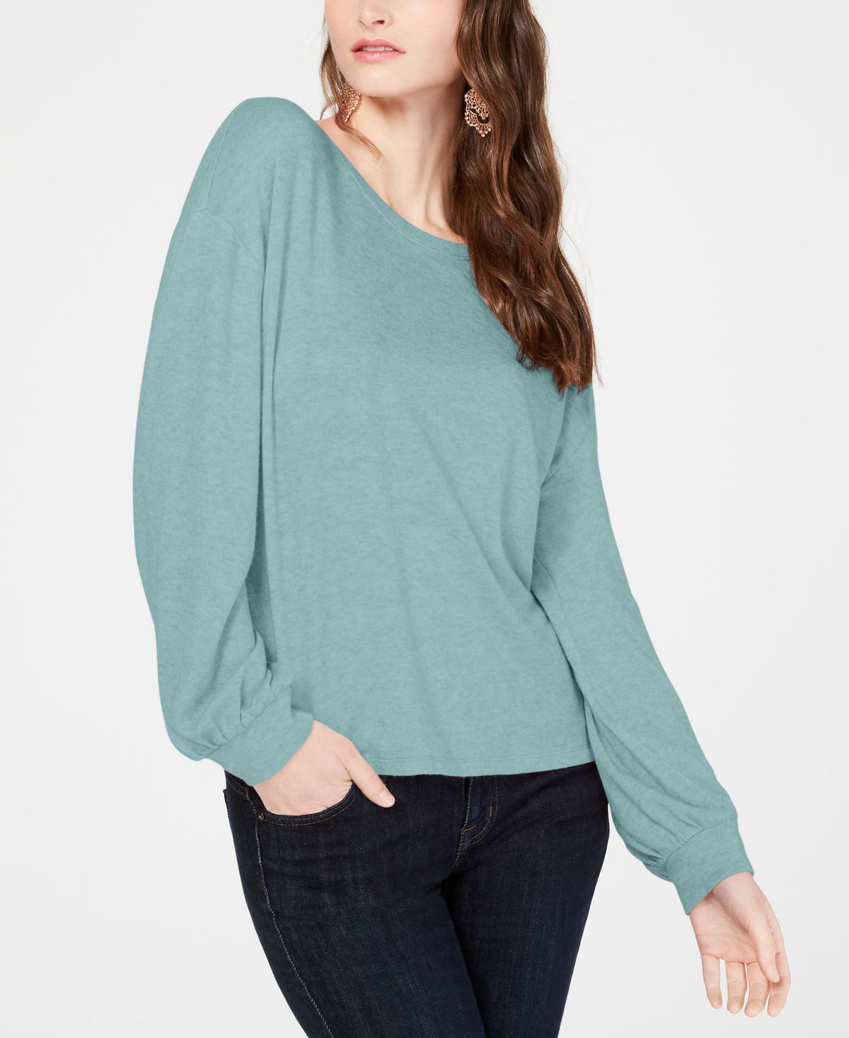 I.N.C. Long-Sleeve Knit Top