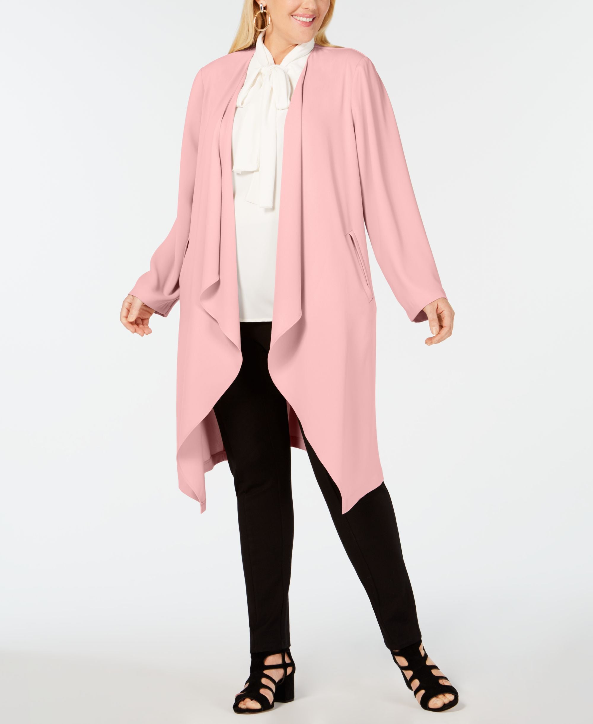 Nine West Plus Size Soft Crepe Duster