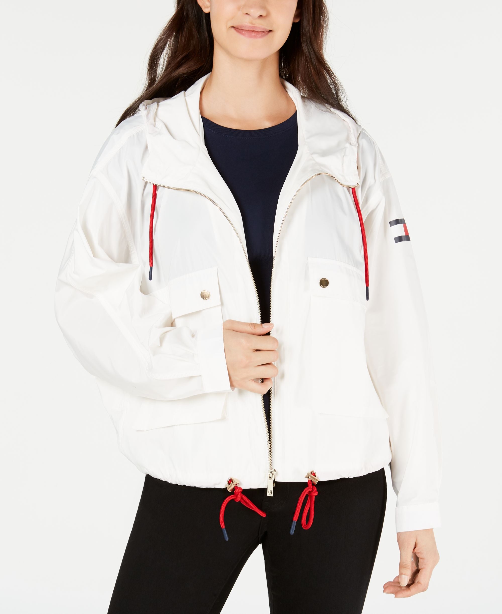 Tommy Hilfiger Oversized Drawstring Hem Jacket