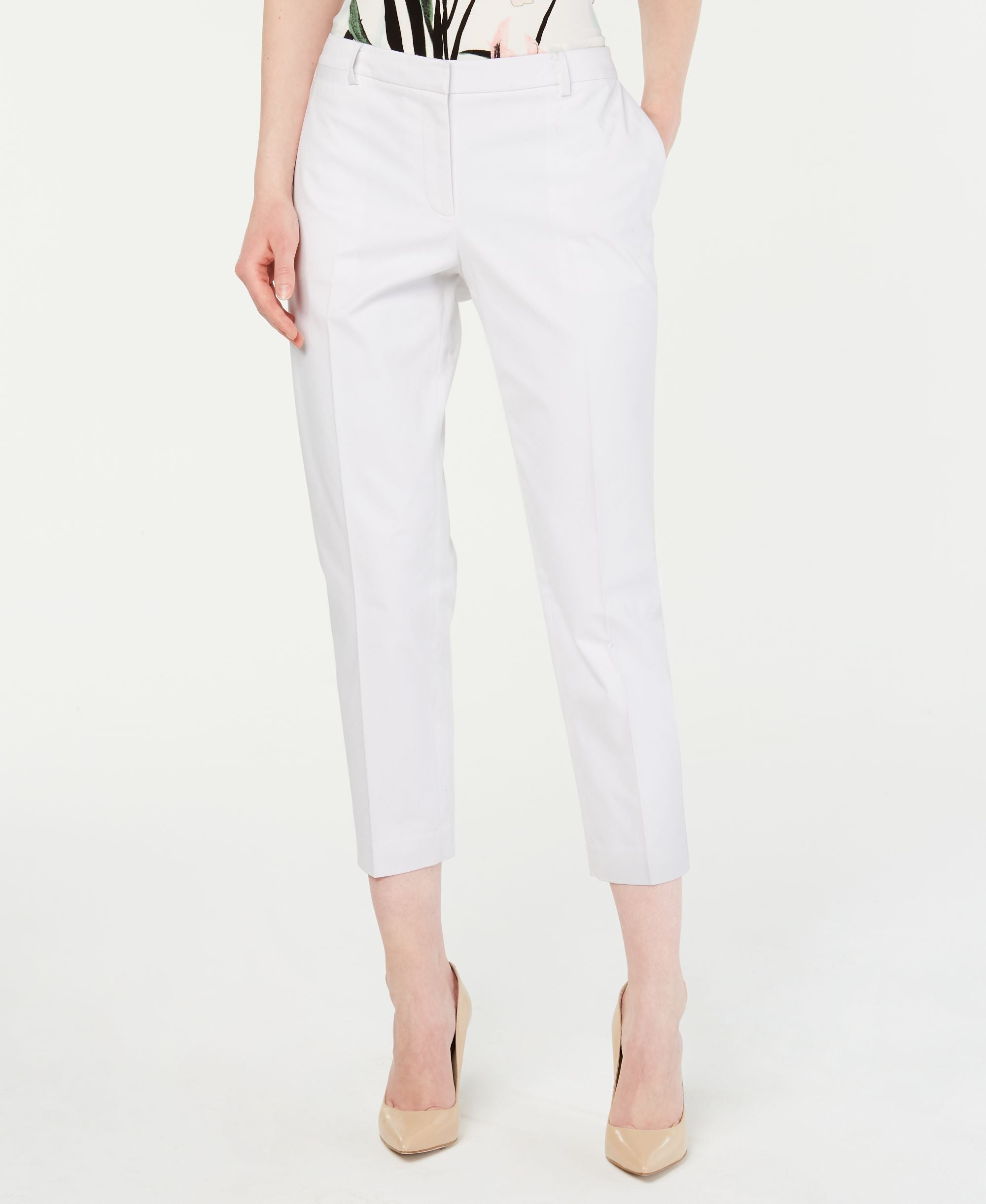 Cropped Straight-Leg Pants