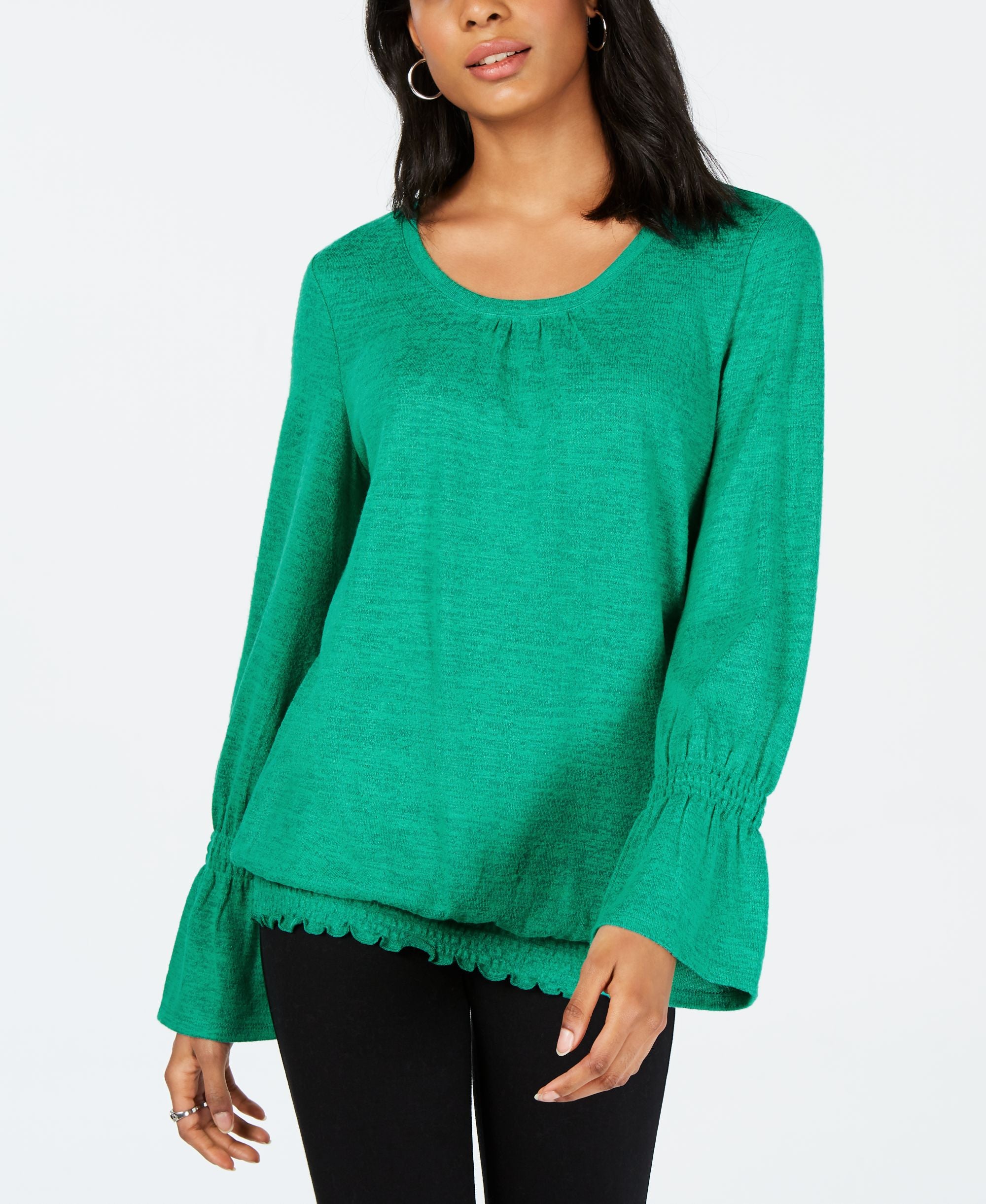 Smocked-Hem Top