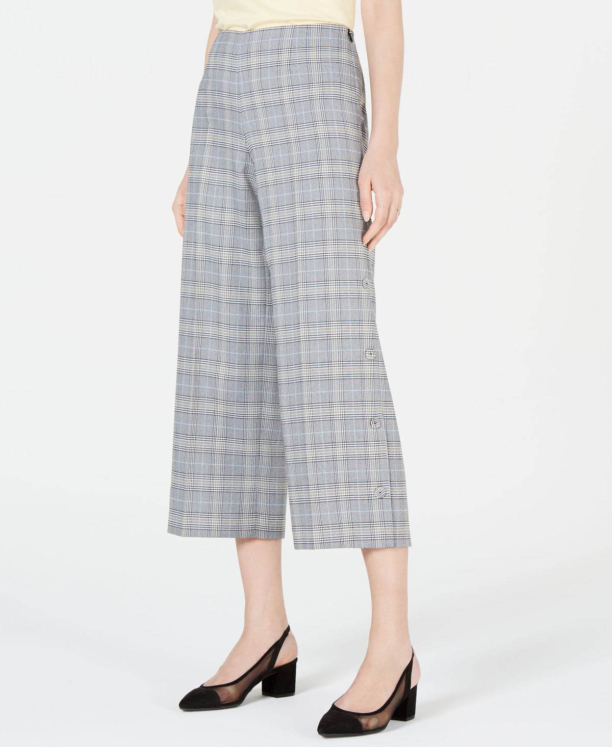 Bar III Plaid Wide Leg Pants