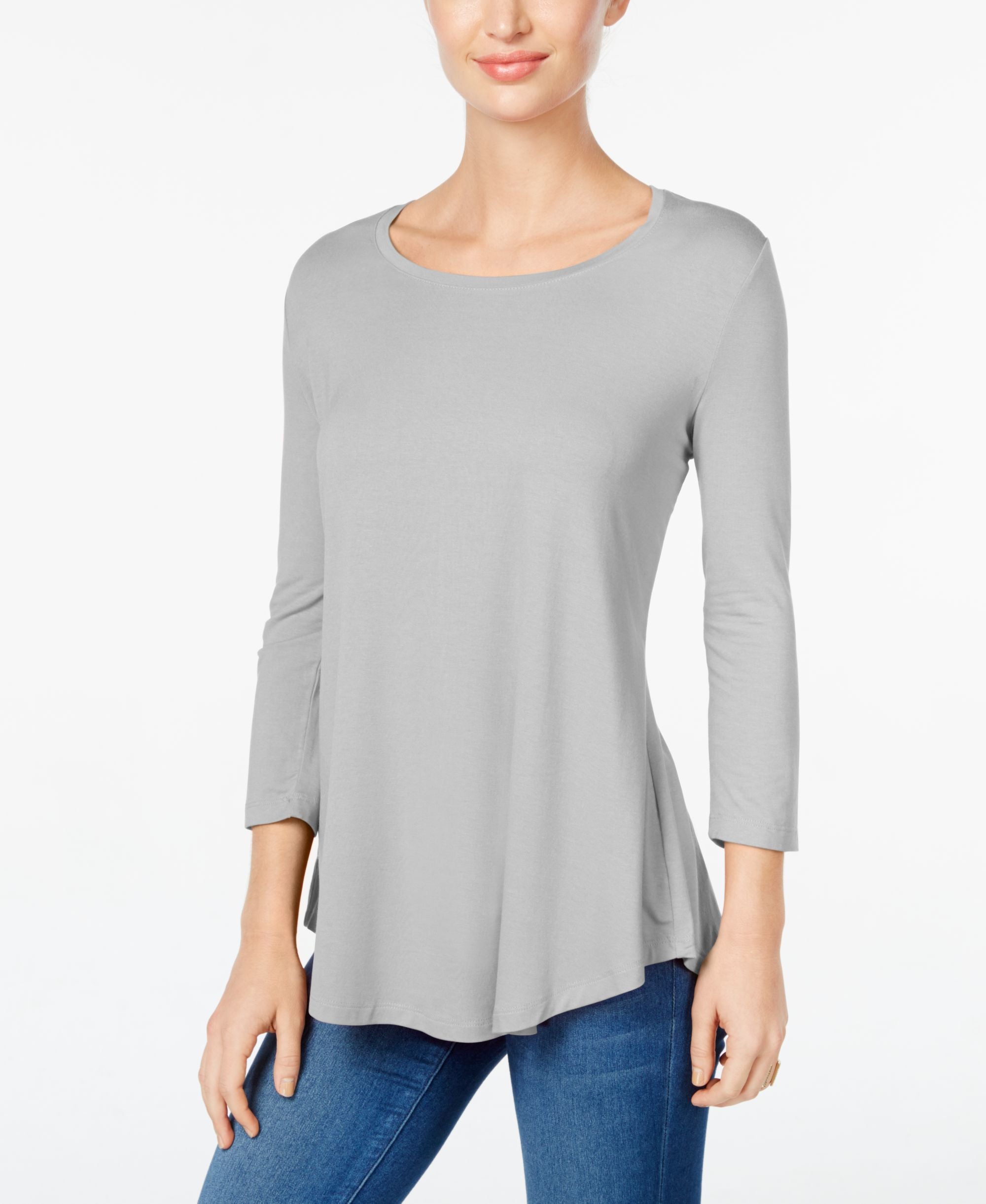 JM Collection Scoop Neck Top