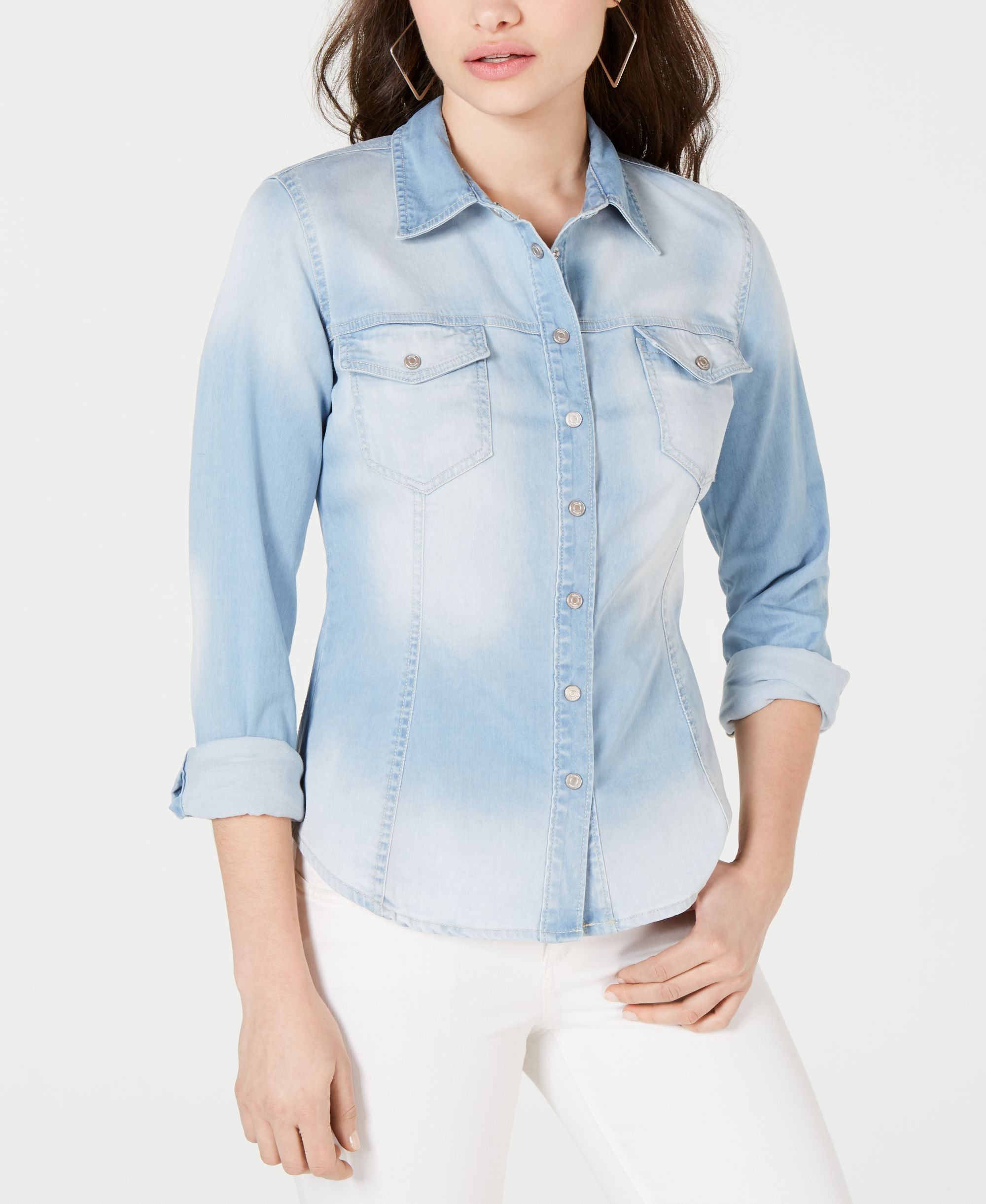Guess Denim Snap Closure Shirt