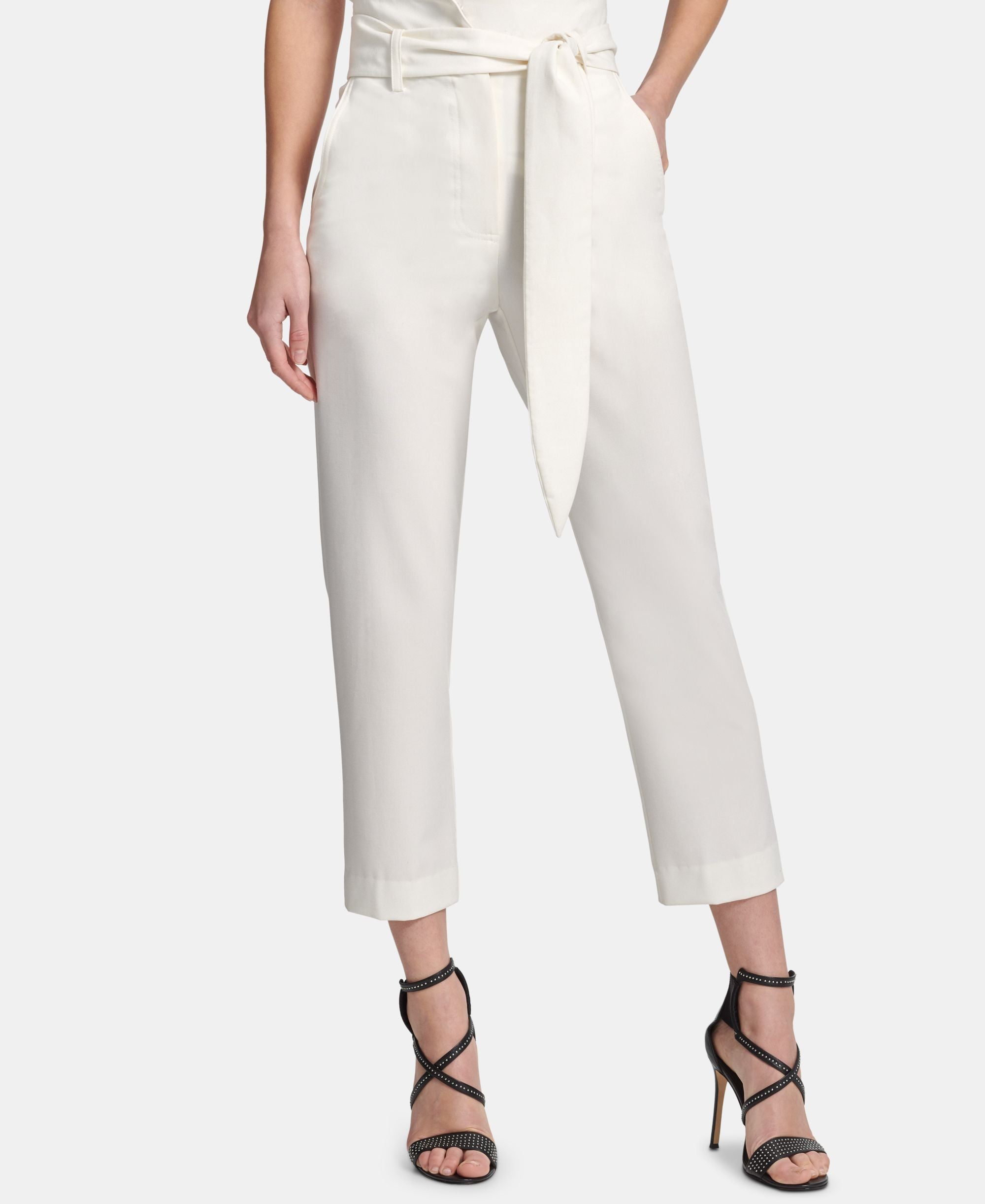 DKNY Tie Front High Waist Pants