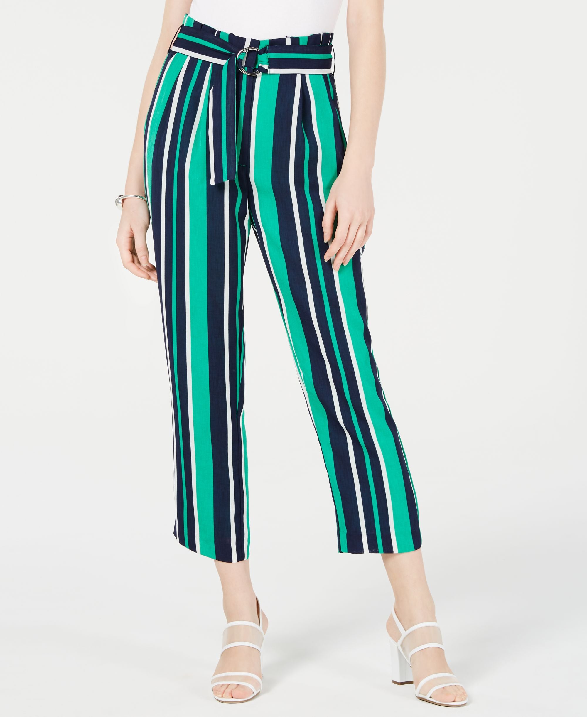 Maison Jules Striped Belted Culottes