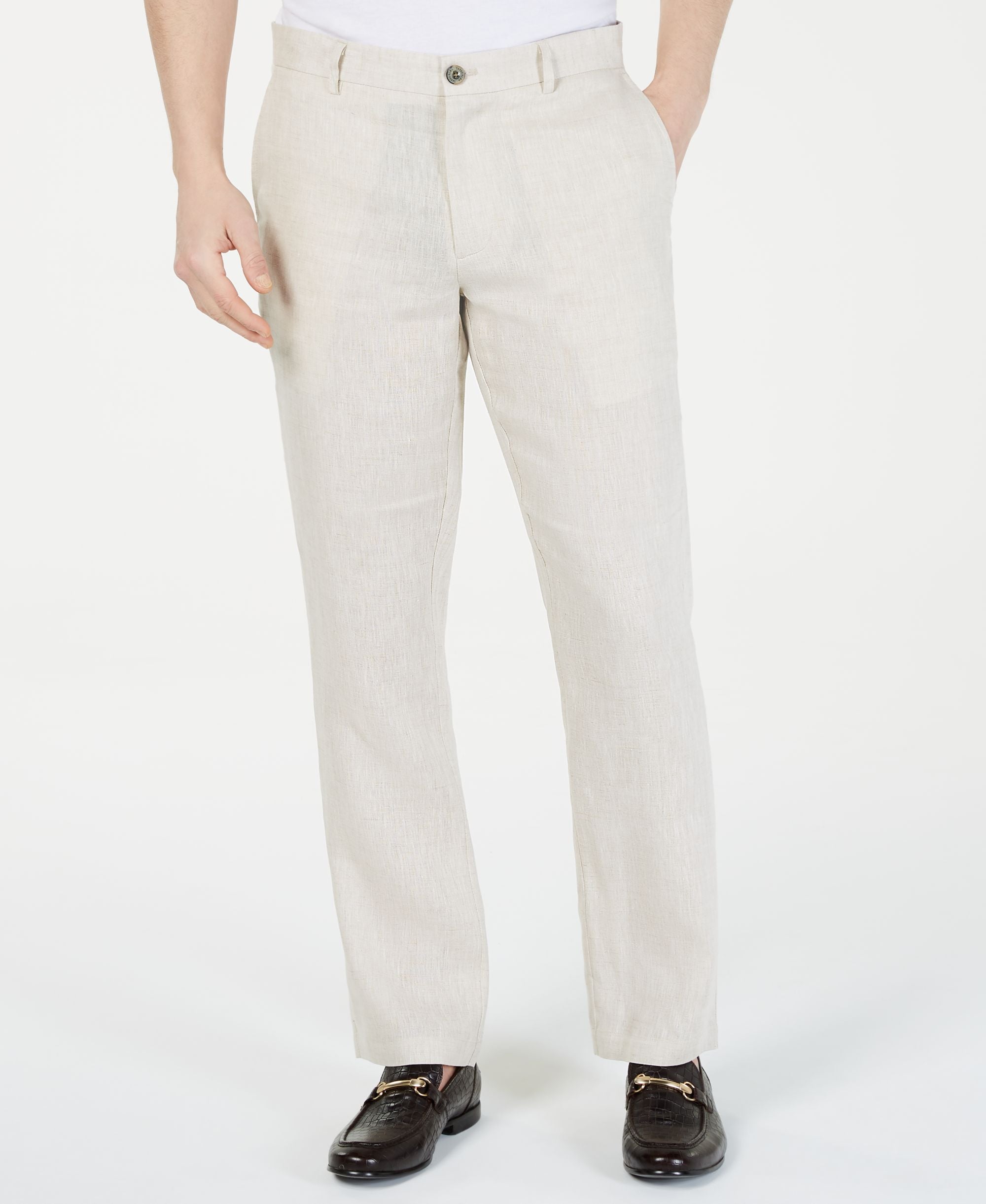Tasso Elba Mens 100% Linen Pants