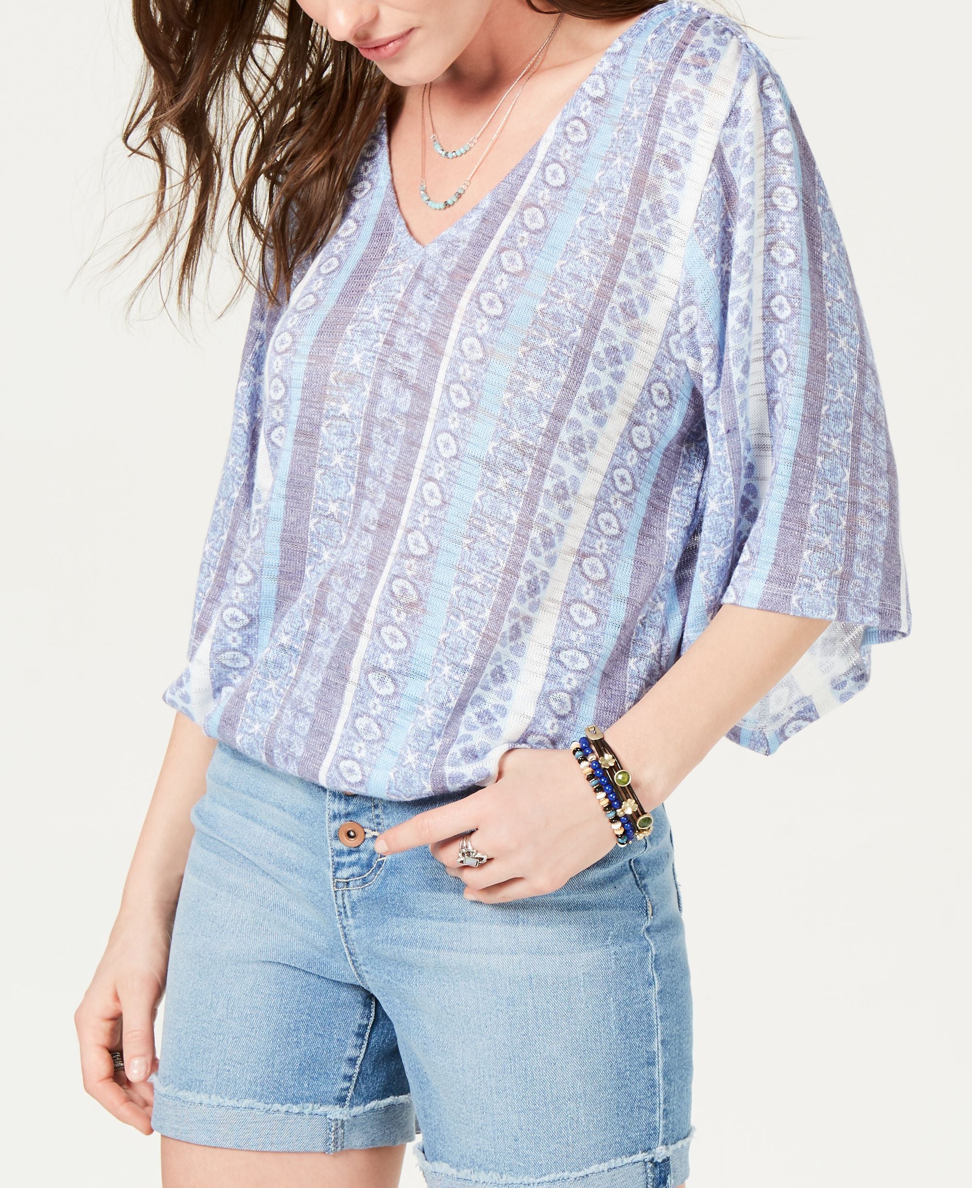 Style & Co Floral Print Top