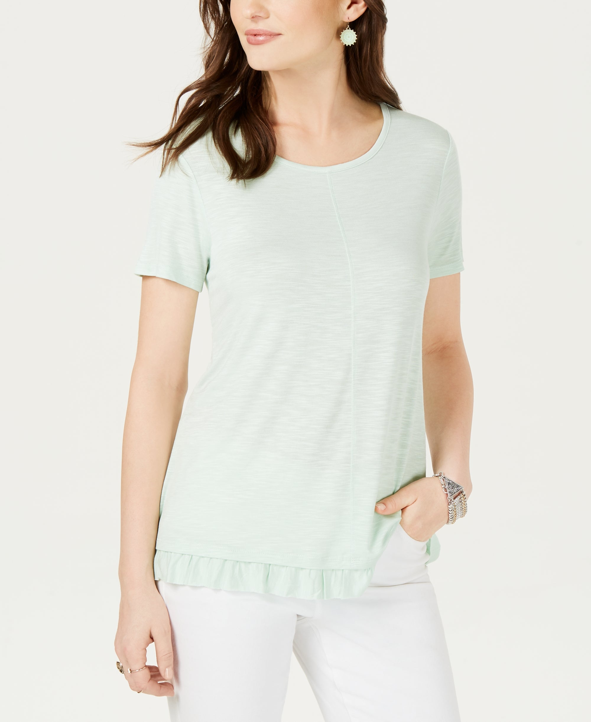Ruffled-Hem Top