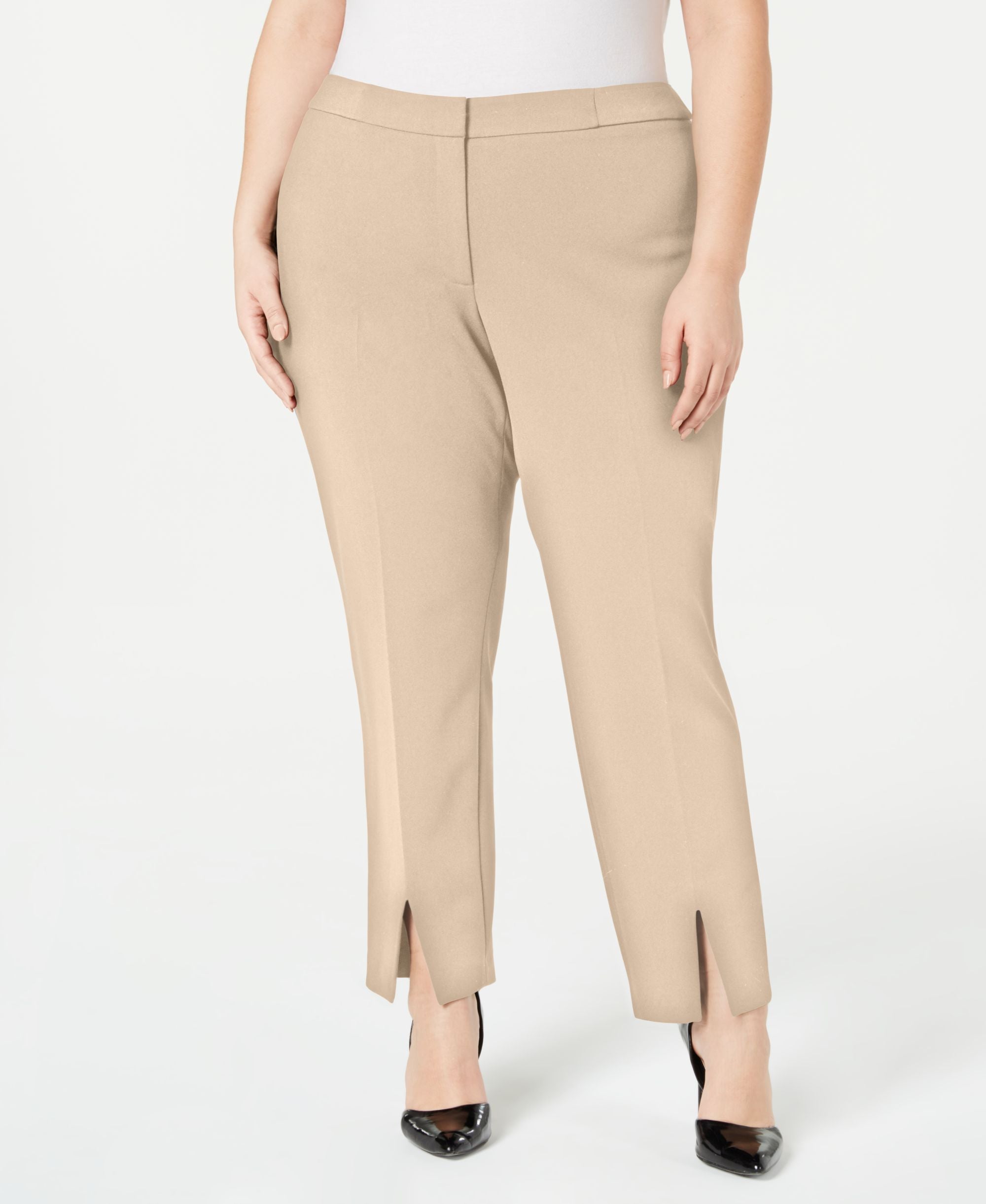 Calvin Klein Plus Size Split Front Pants