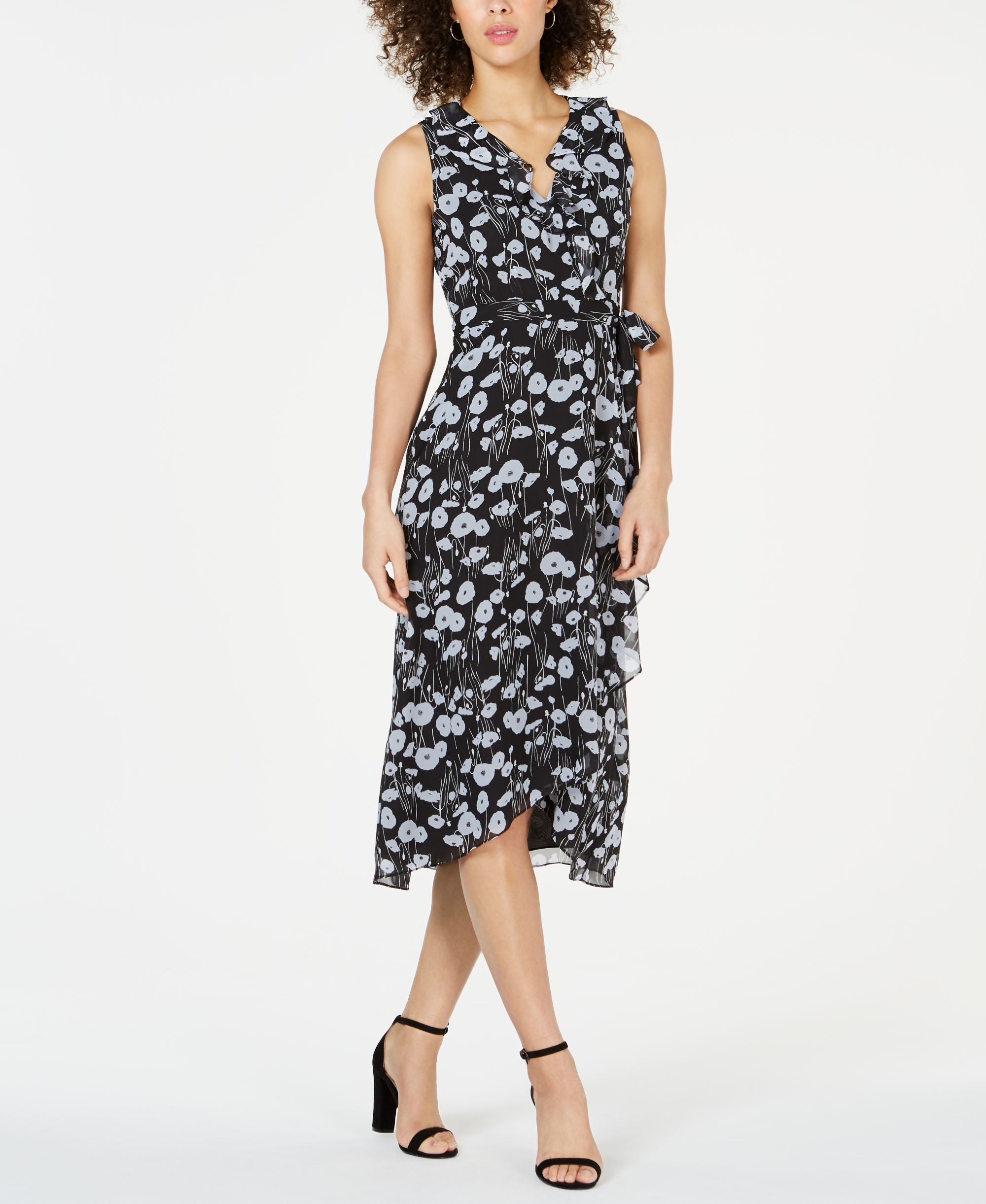 Bar III Floral Print High Low Dress