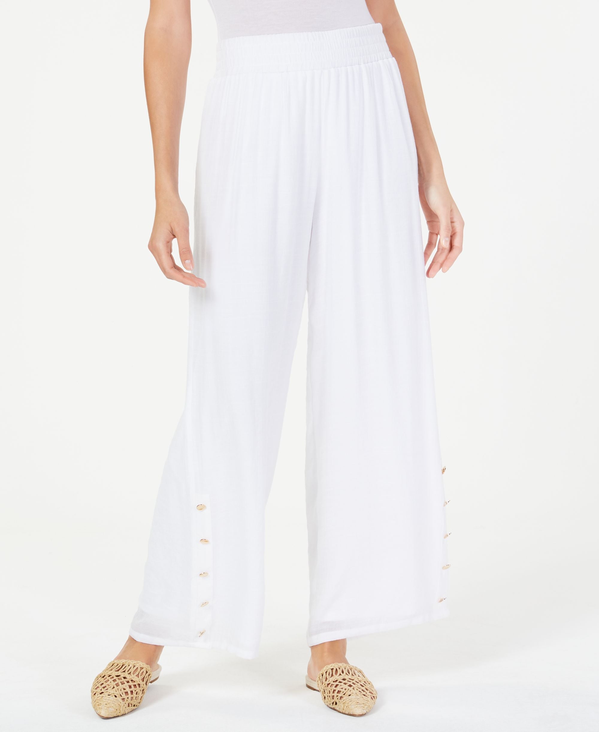 JM Collection Petite Embellished Soft Pants