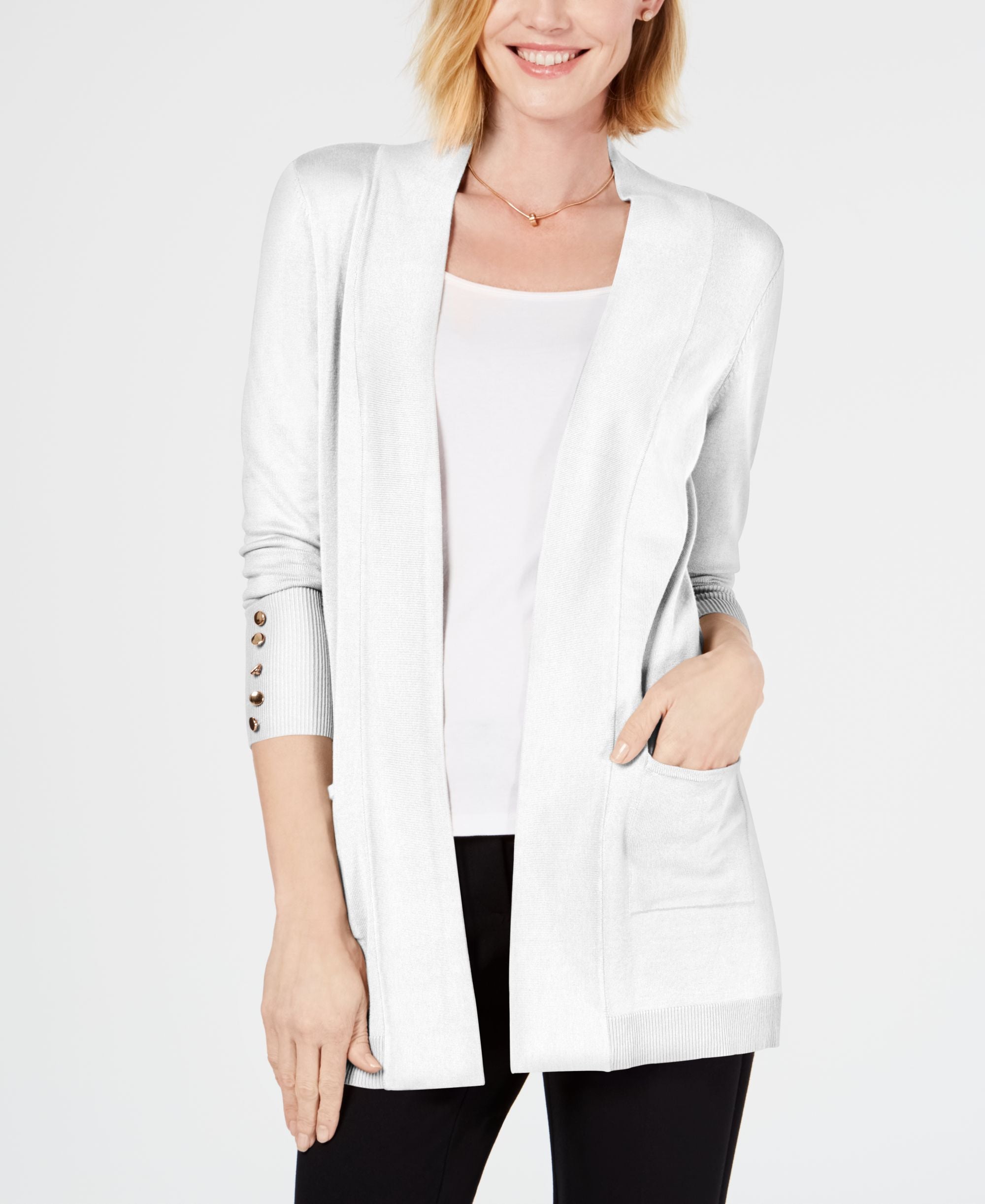 Petite Open-Front Cardigan