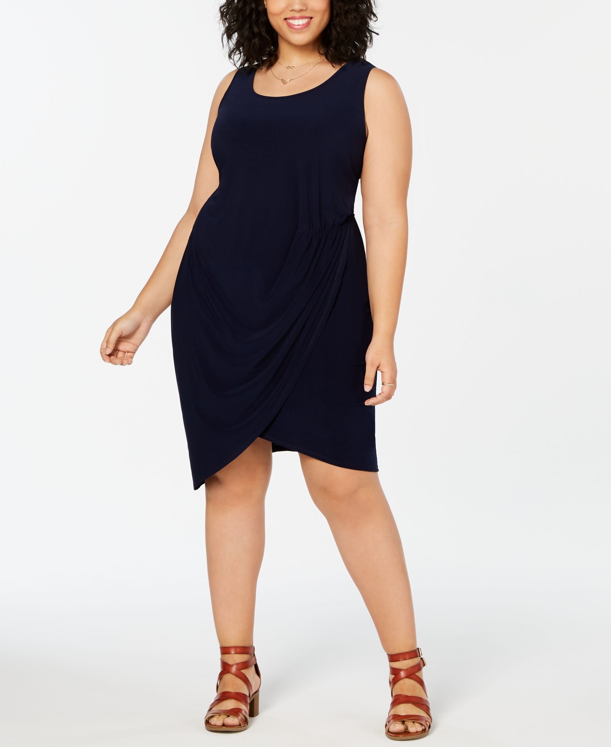 Love Squared Plus Size Draped Bodycon Dress