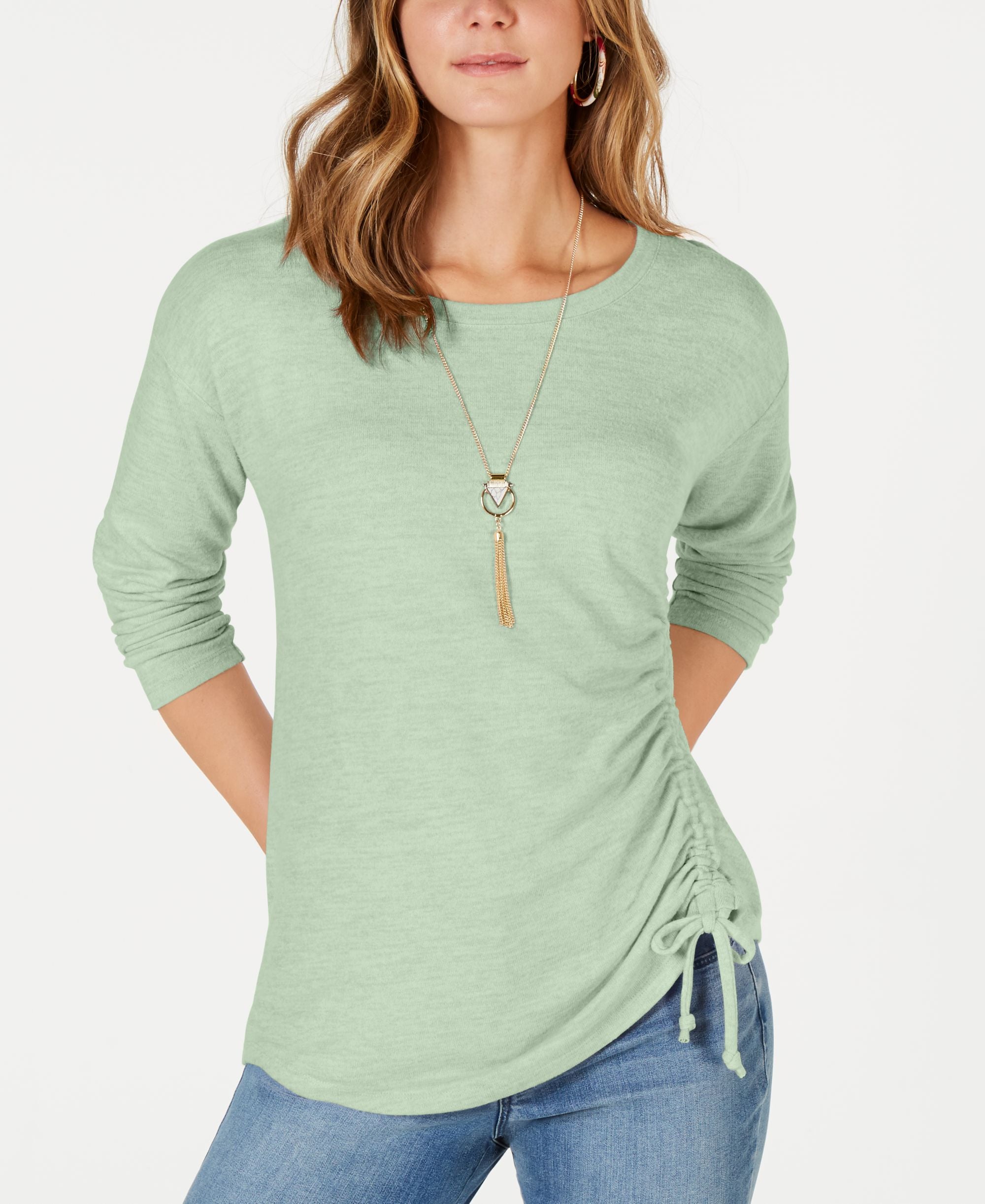 Ruched-Tie Top
