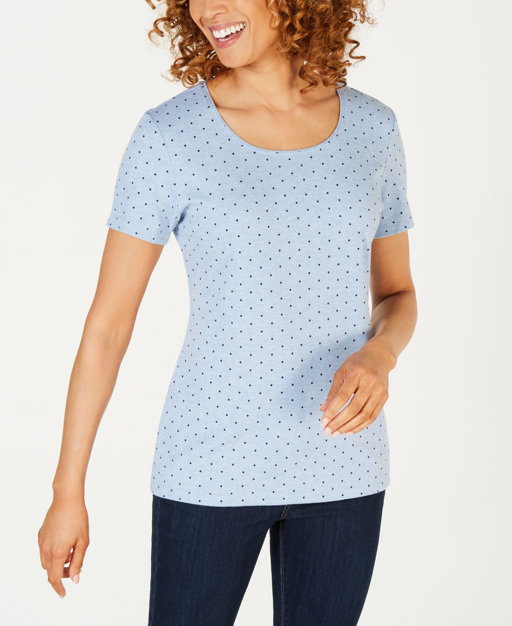 Karen Scott Scoop Neck T-Shirt
