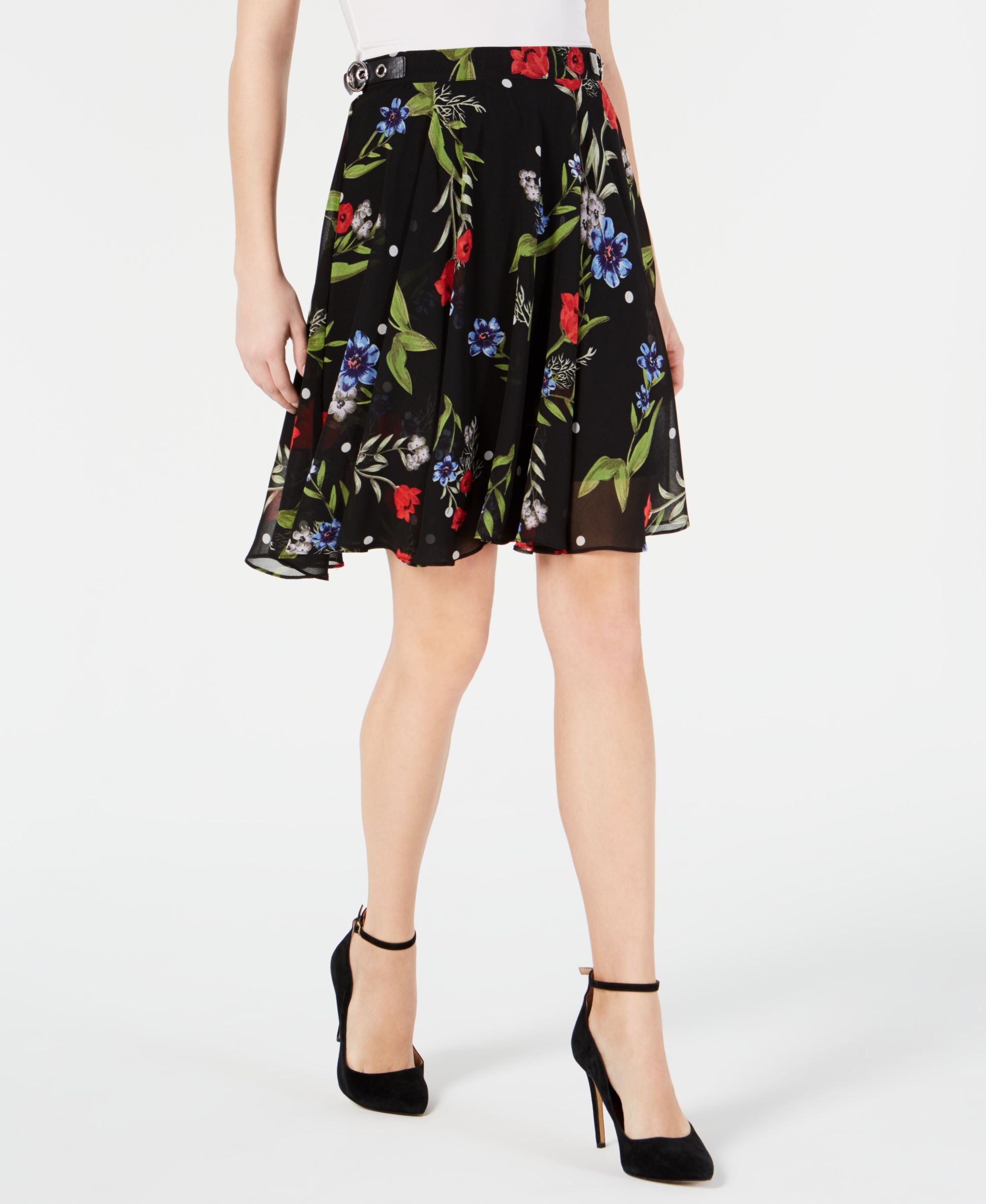 Guess Grace Floral Print Skirt